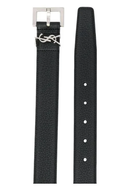 Saint Laurent Cassandre BELT in GRAINED LEATHER - Image 4