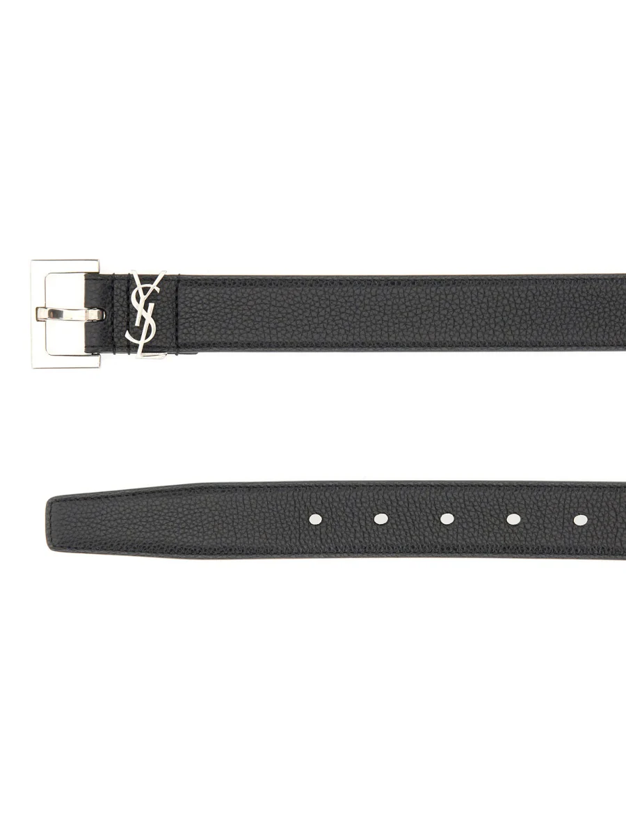 Saint Laurent Cassandre BELT in GRAINED LEATHER - Image 5