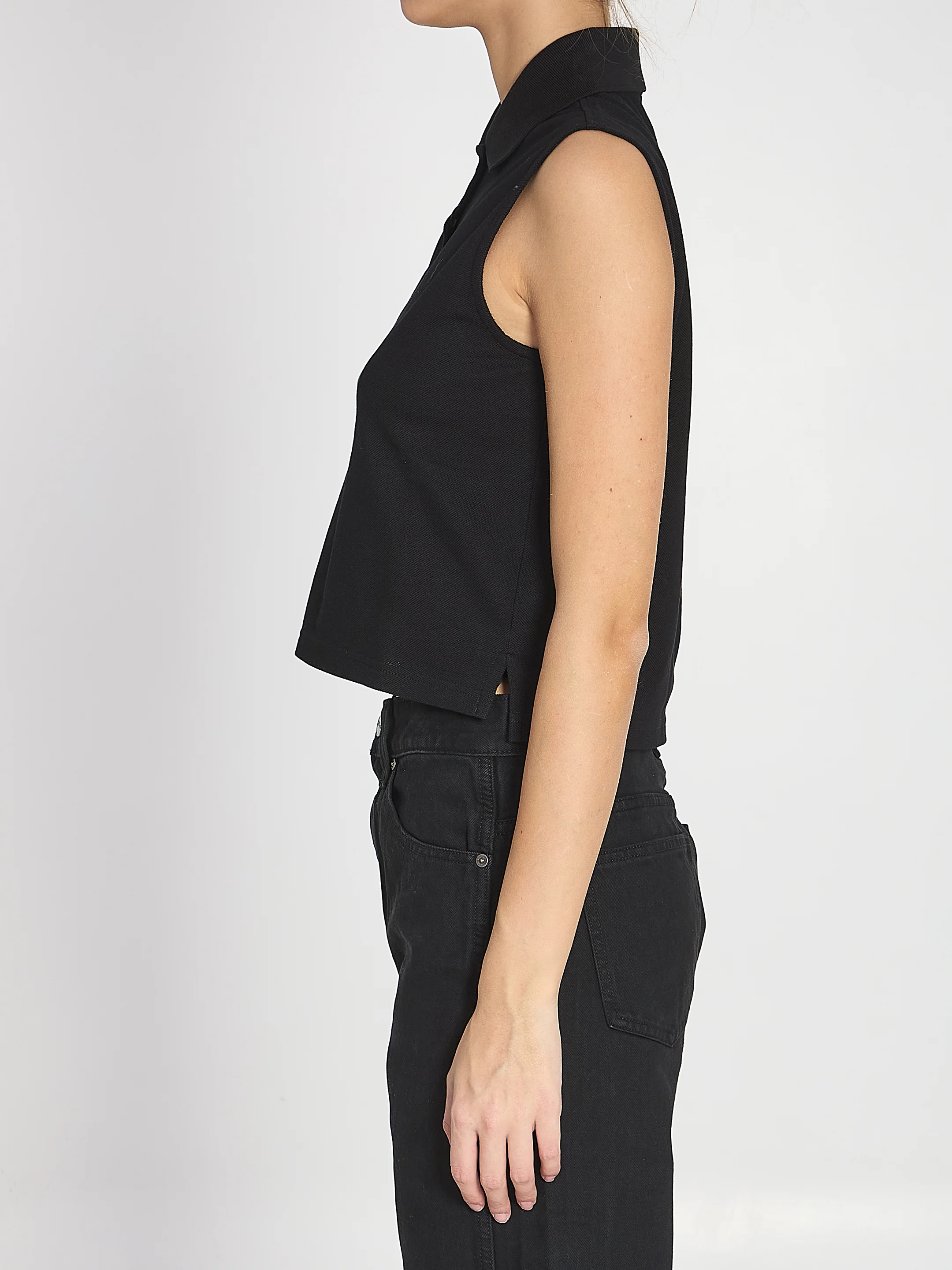 SAINT LAURENT CASSANDRE Polo Shirt in Piqué - Image 3