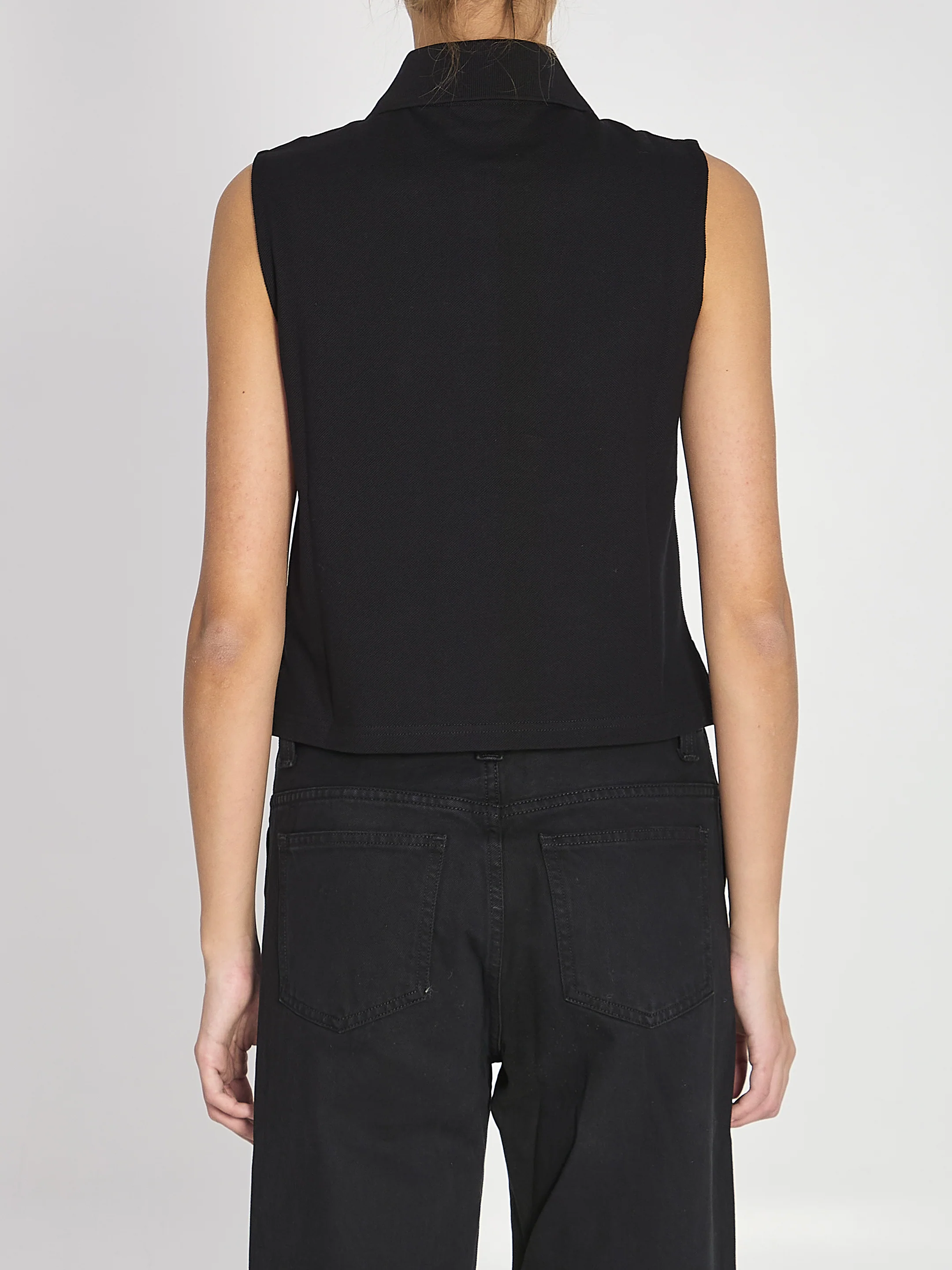 SAINT LAURENT CASSANDRE Polo Shirt in Piqué - Image 4