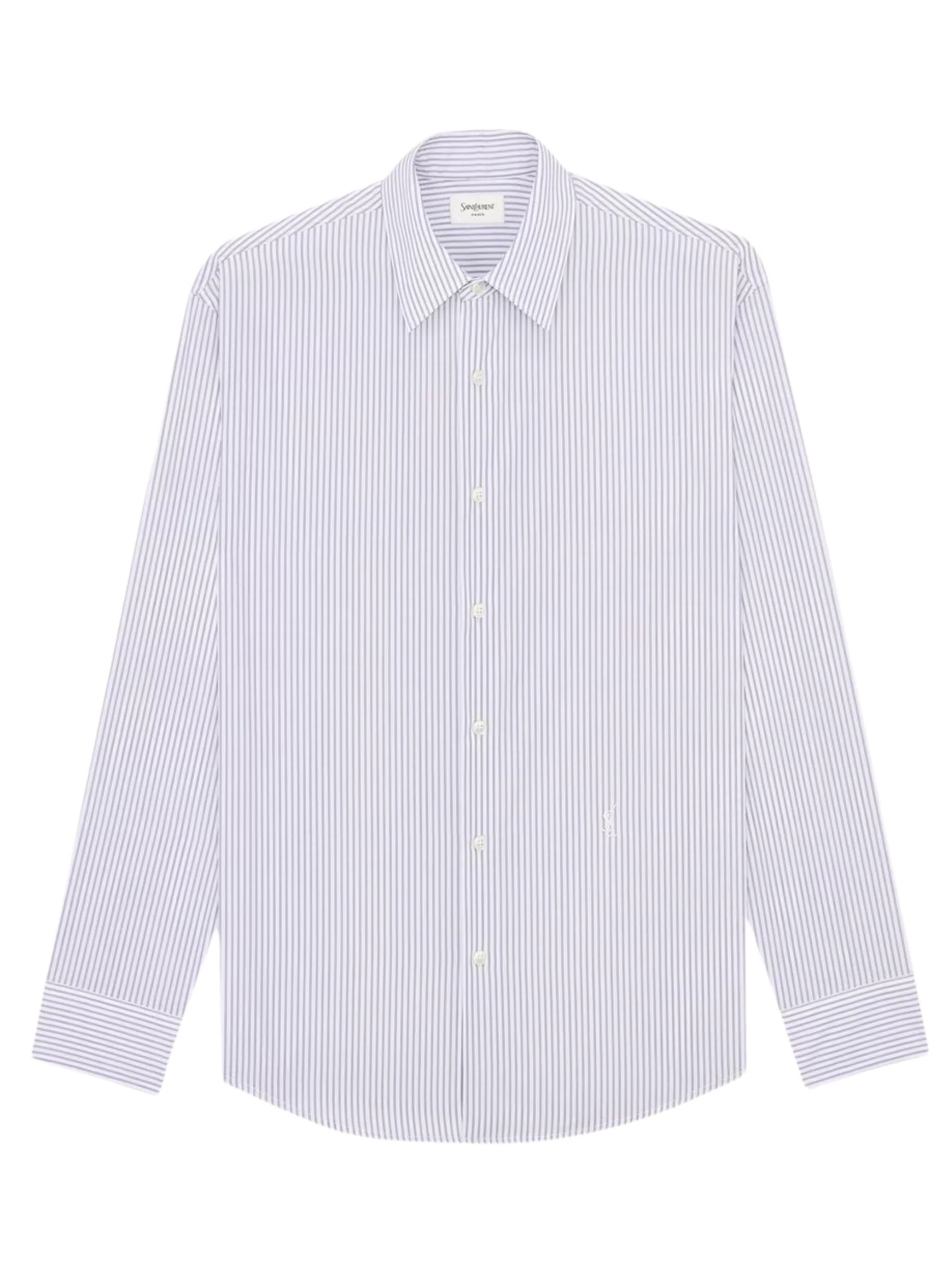 Saint Laurent CASSANDRE Shirt in Striped Cotton Poplin