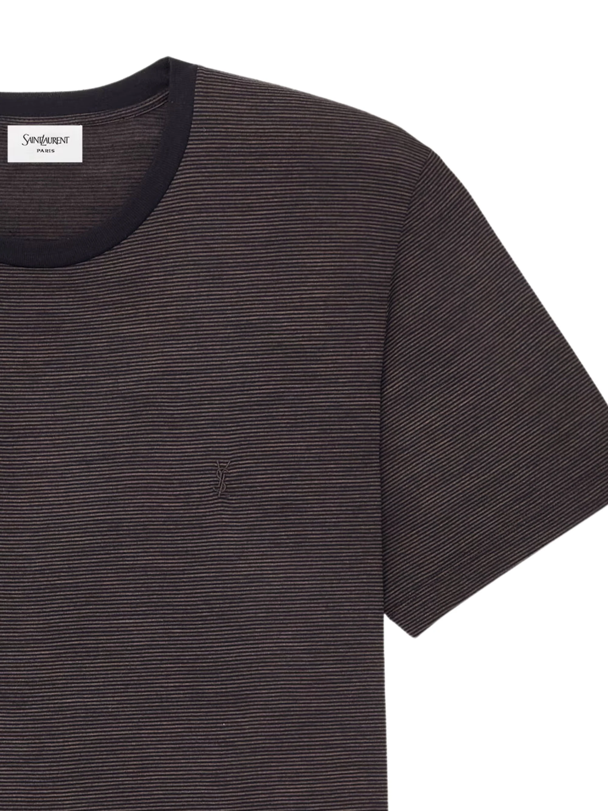 Saint Laurent CASSANDRE T-shirt in Striped Wool - Image 3