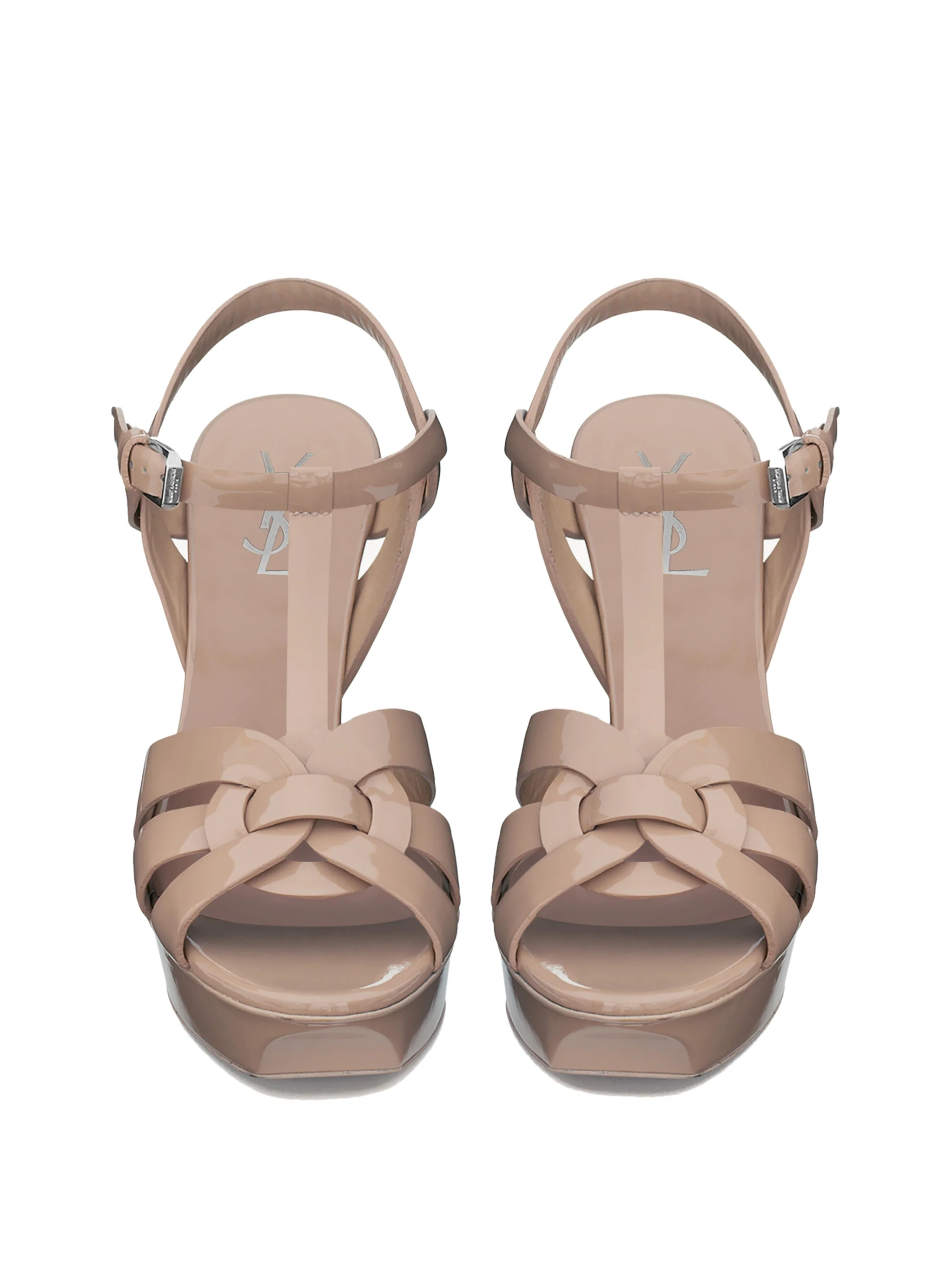 Saint Laurent Covered Heel Sandals with Adjustable Ankle Strap - 7.5 cm Heels - Image 2