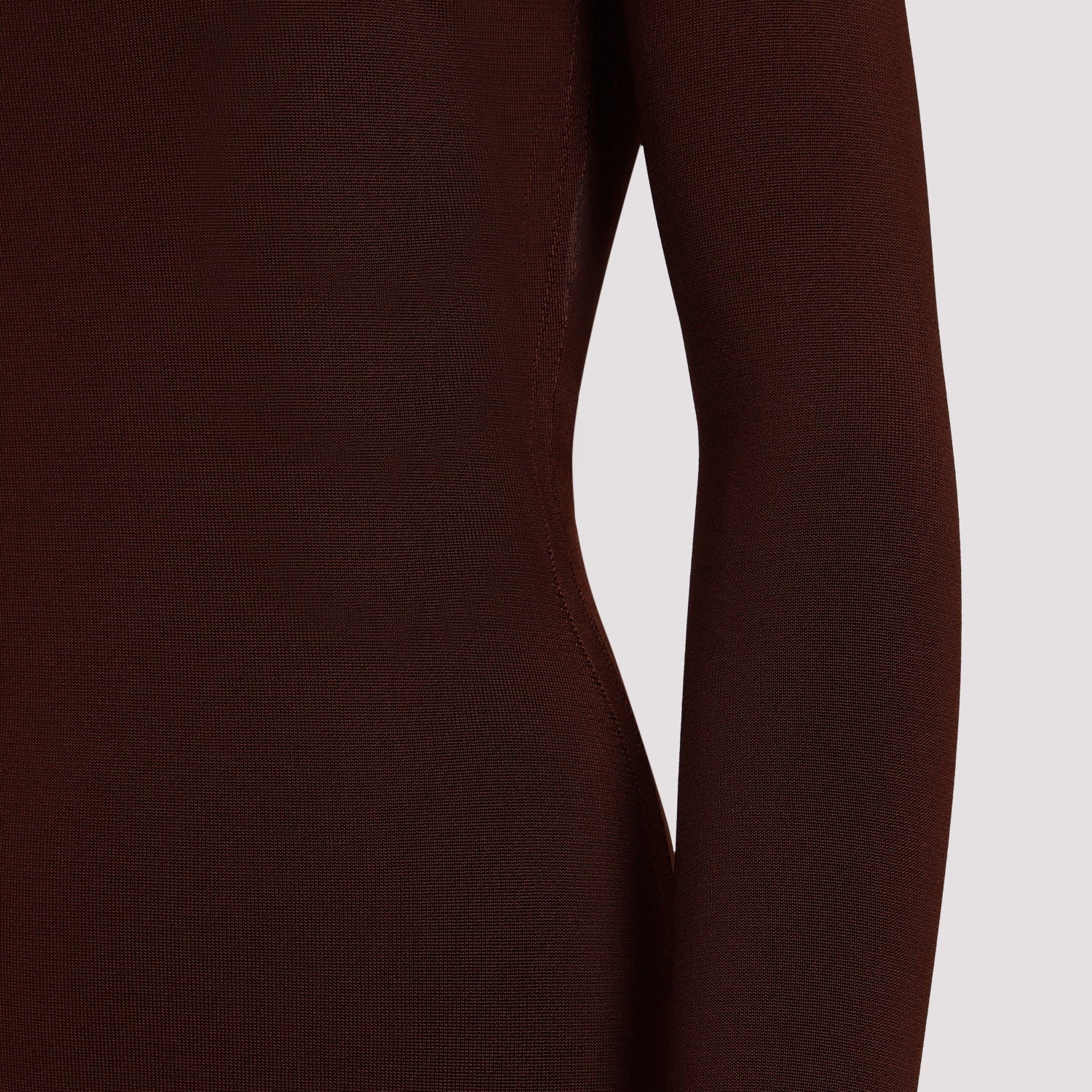 Saint Laurent Décolleté Long-Sleeved Knitted Dress - Image 6
