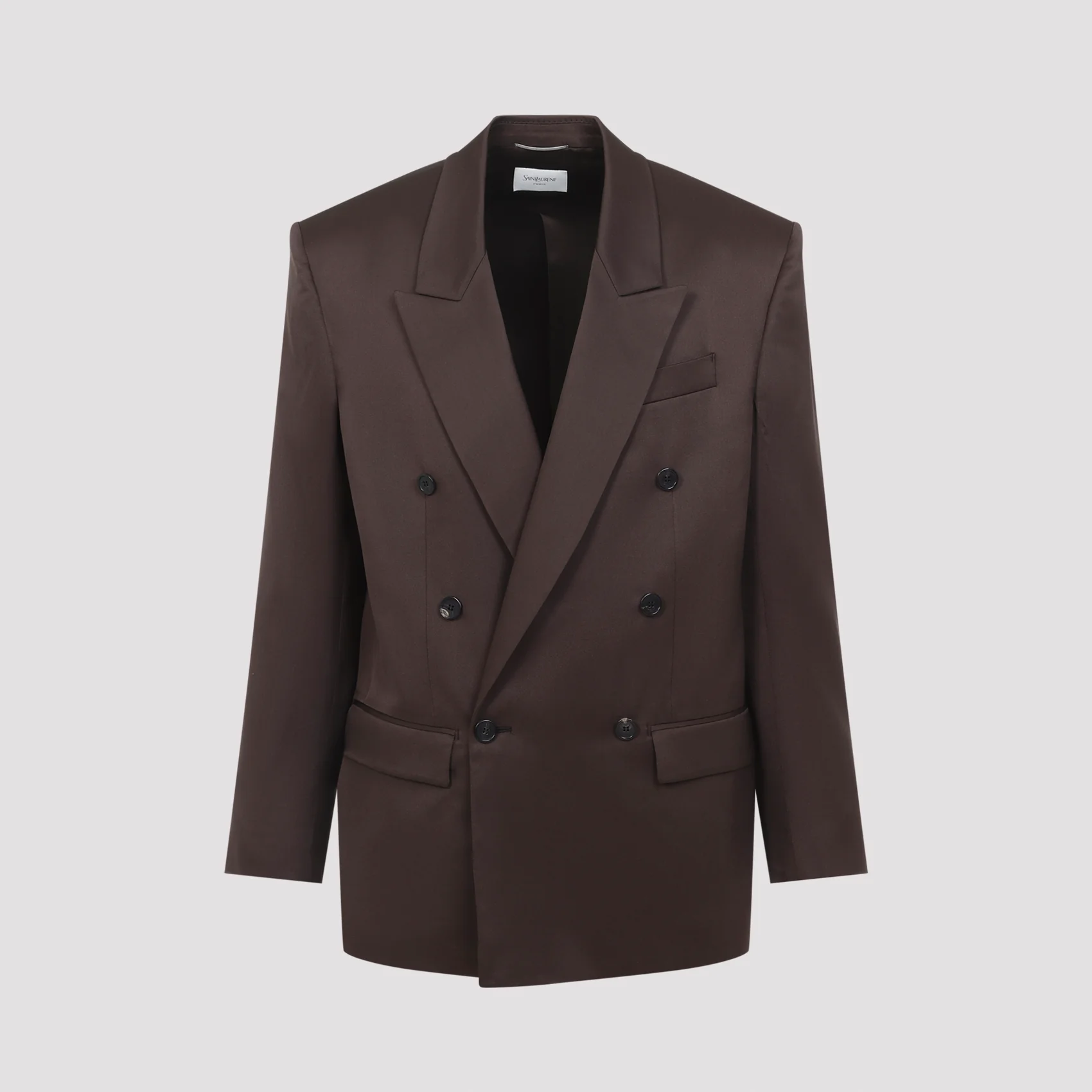 Saint Laurent Double-Breasted Silk Jacket