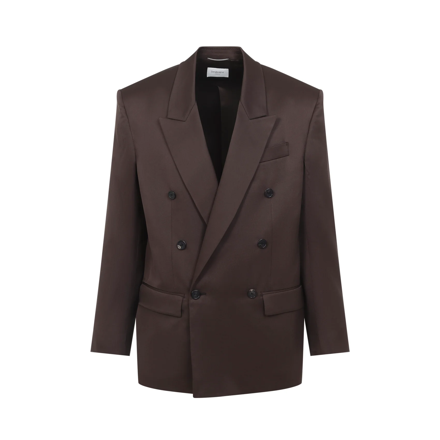 Saint Laurent Double-Breasted Silk Jacket - Image 2