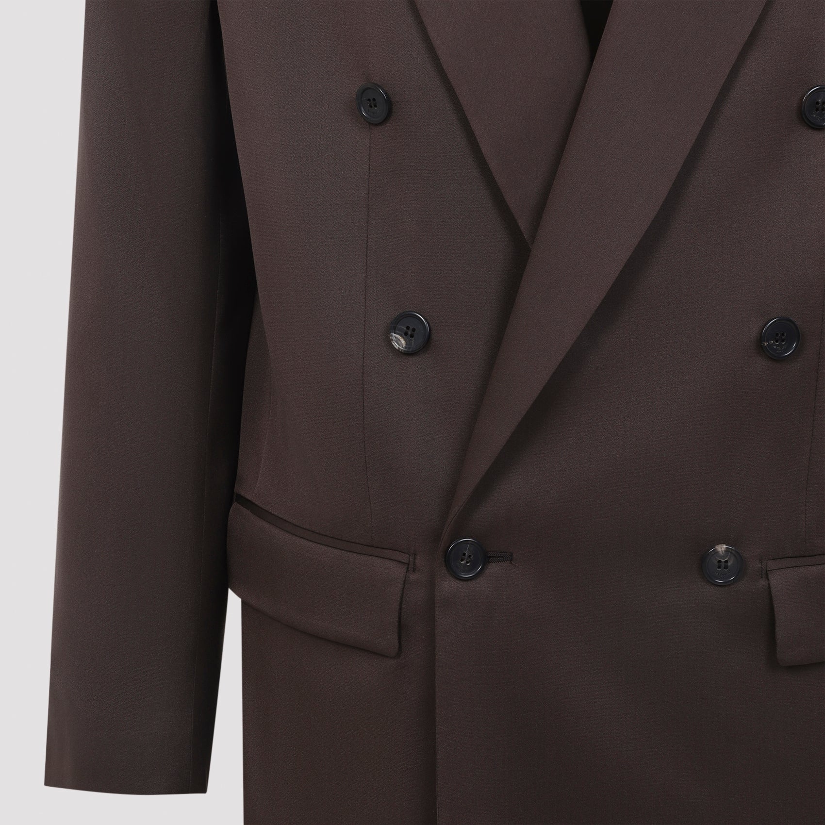 Saint Laurent Double-Breasted Silk Jacket - Image 5