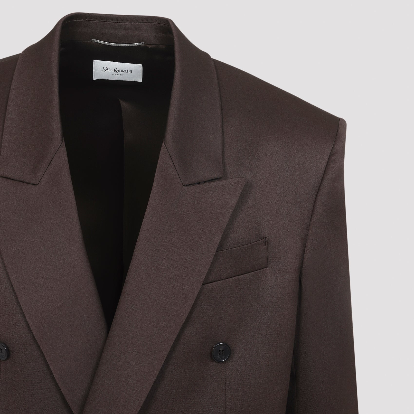 Saint Laurent Double-Breasted Silk Jacket - Image 6