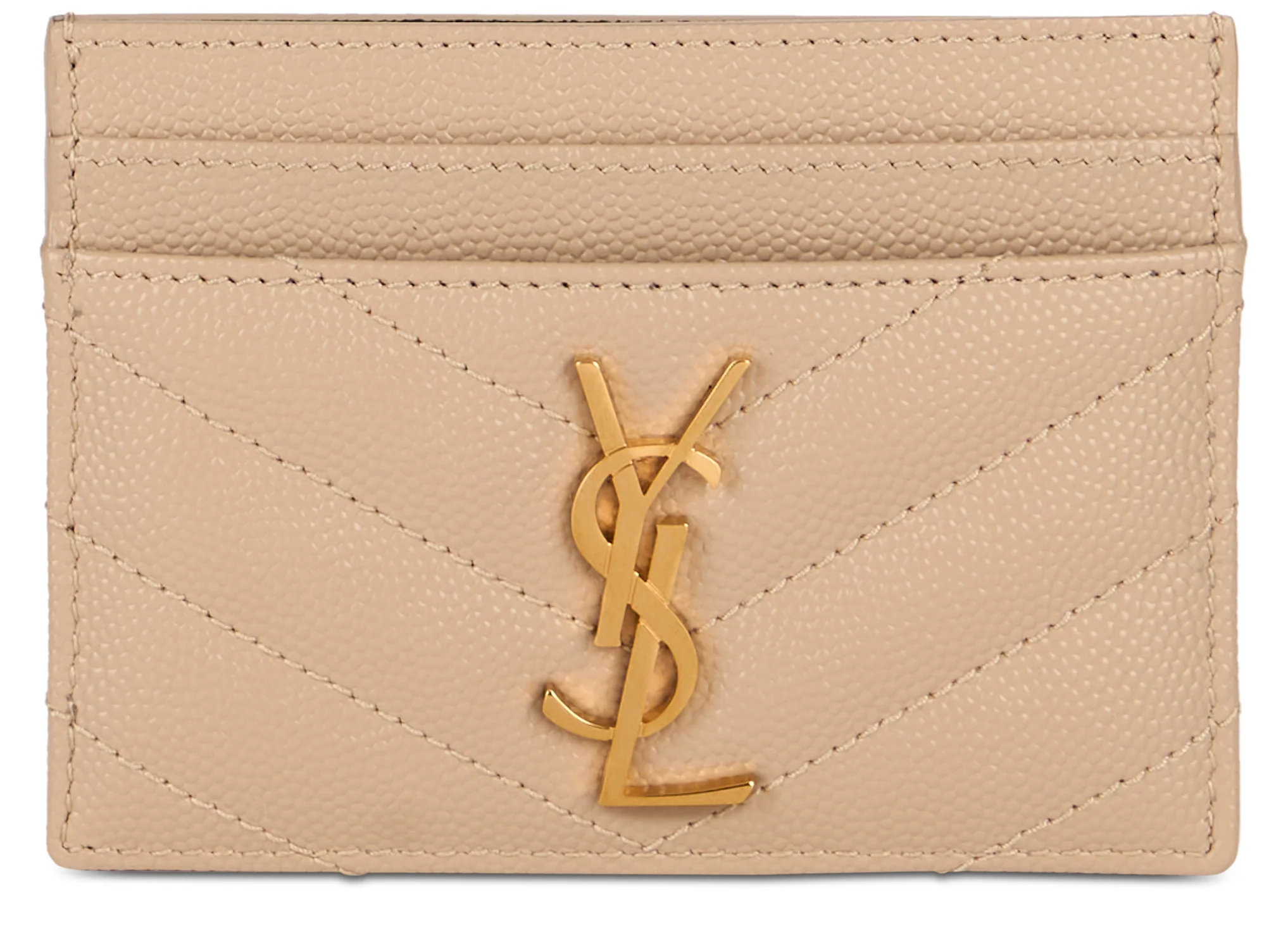 Saint Laurent Elegant Mini Leather Card Holder - Image 2