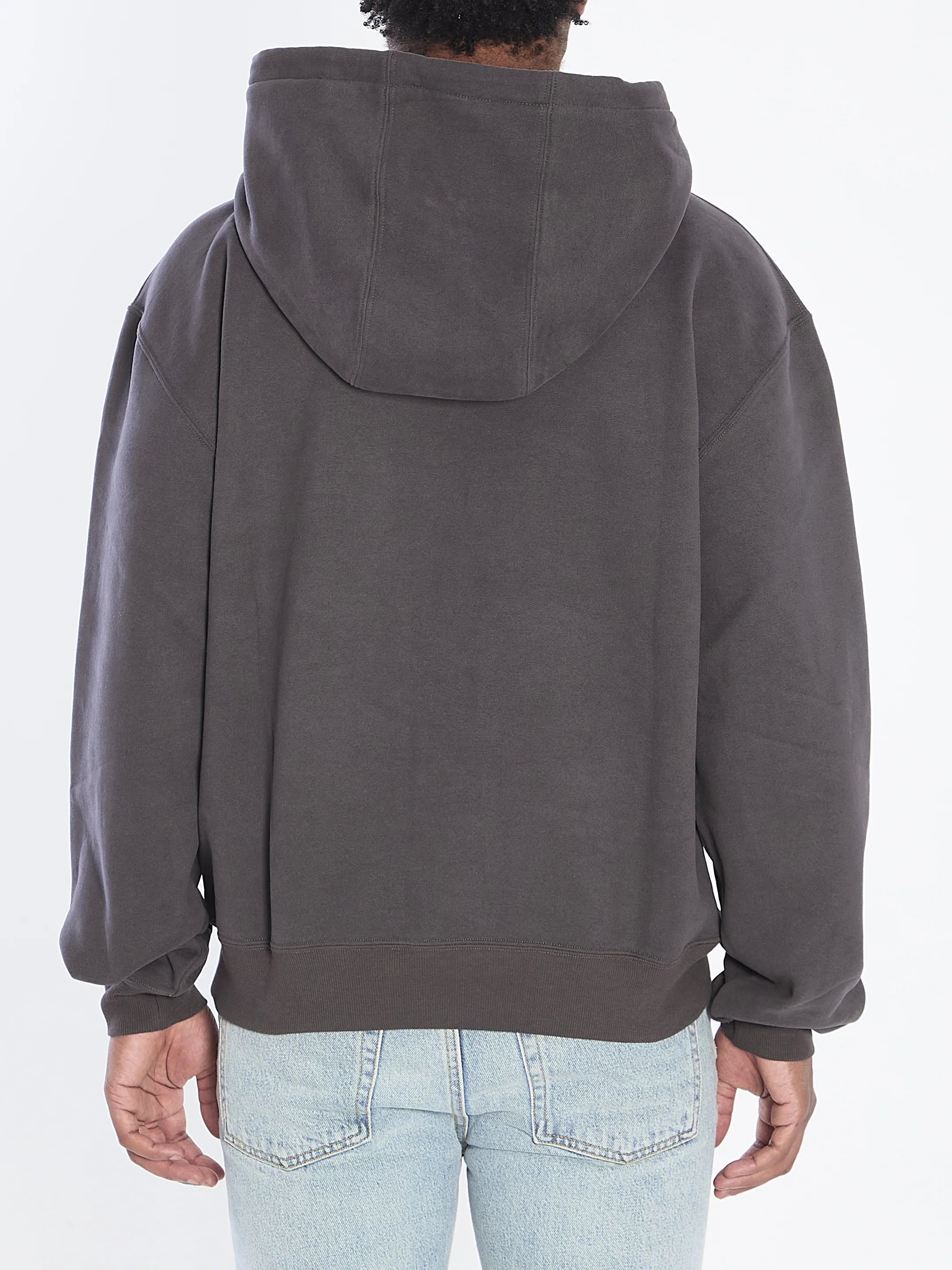 SAINT LAURENT FLEECE HOODIE MADE with CERTIFIED COTTON, FEATURING a KANGAROO POCKET and TONAL EMBROIDERY on the CHEST. - Image 6
