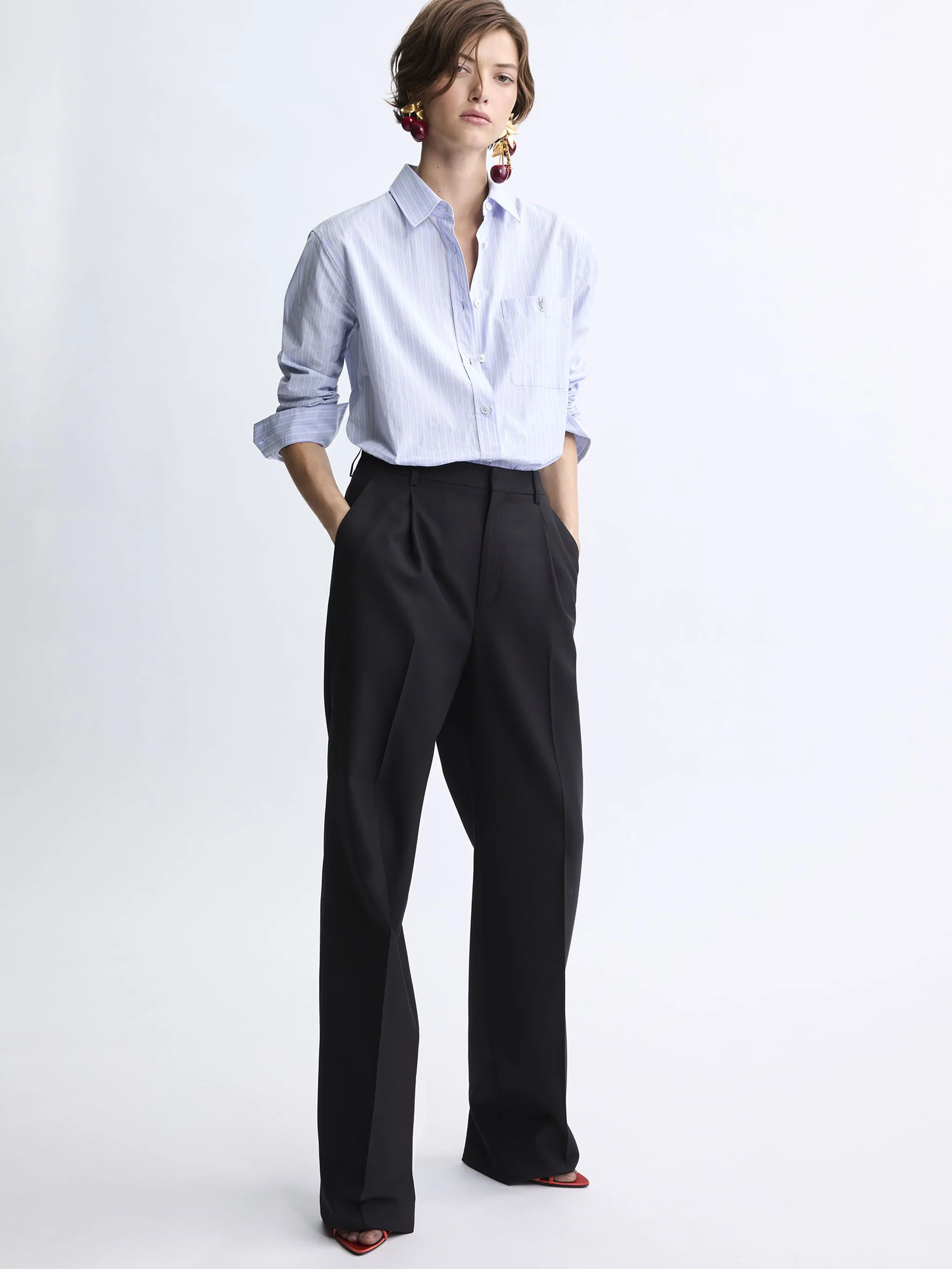 Saint Laurent Front Button Closure Shirt with Patch Pocket - Size 38 - Image 2