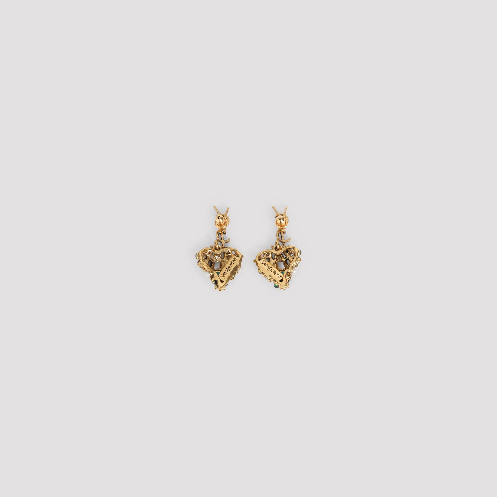 Saint Laurent Hammered Cassandre Statement Earrings - Image 4