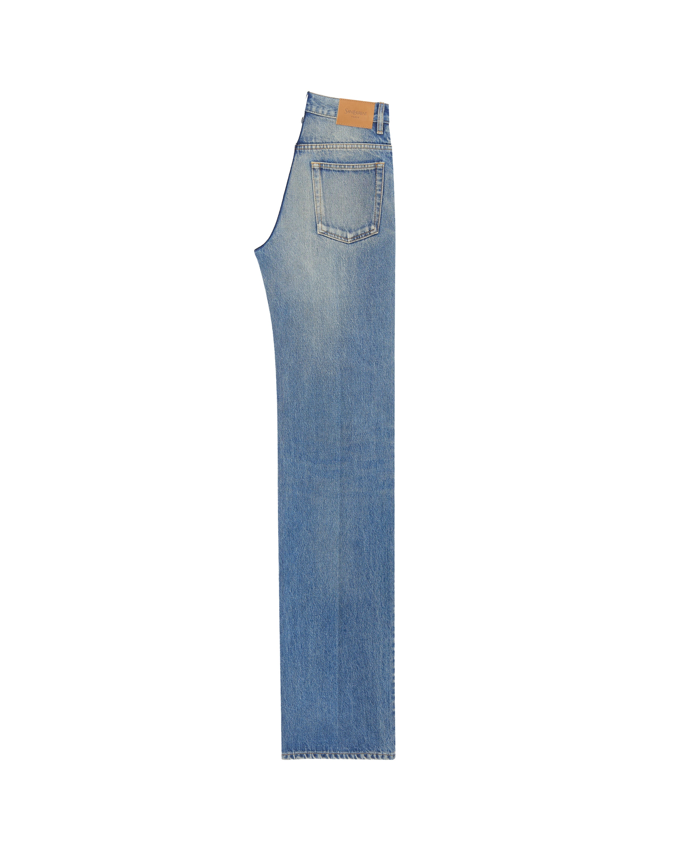 Saint Laurent High-Waisted Five-Pocket Jeans with Button and Zip Closure - Image 3