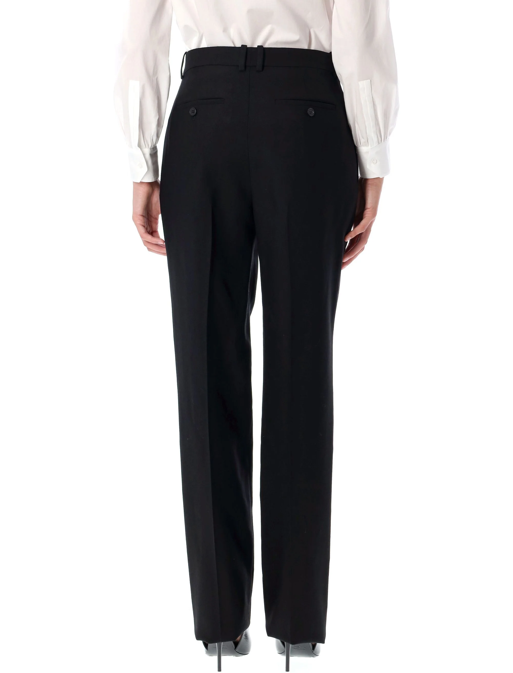 Saint Laurent High Waisted Wool Pants - Image 2