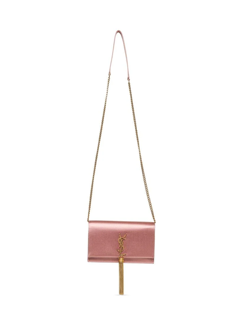 SAINT LAURENT Logo-Print Leather Messenger Bag for Men
