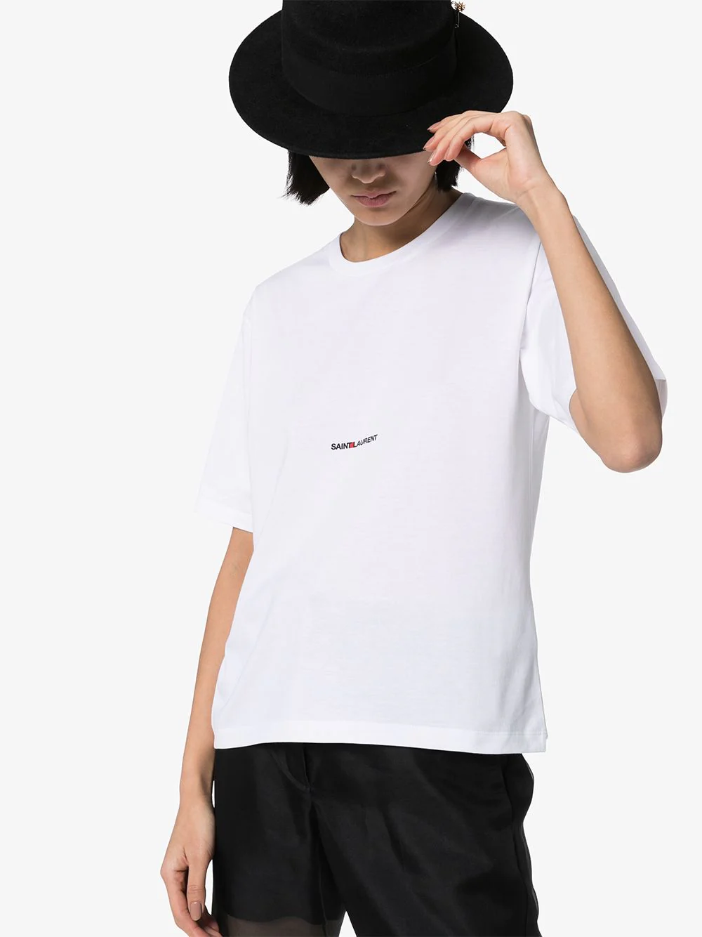 SAINT LAURENT Logo-print T-shirt - Image 4