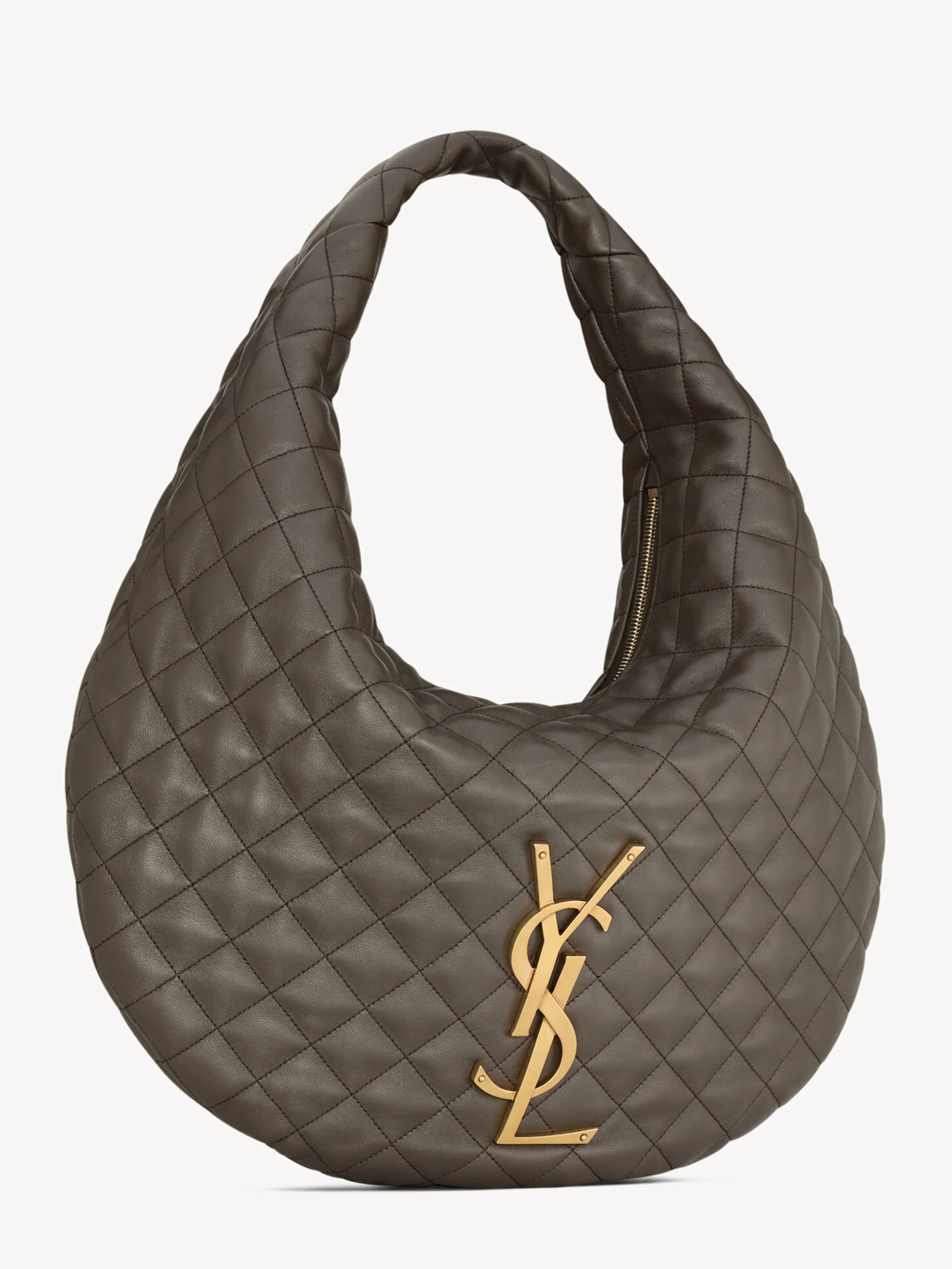 Saint Laurent Mini Diamond-Quilted Bag with Zip Closure - Perfect for Any Occasion - Image 5