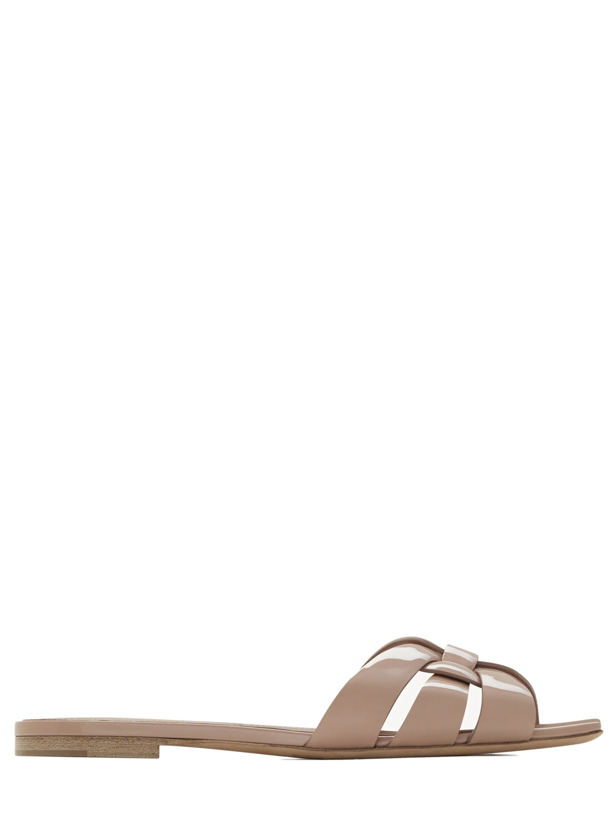 Saint Laurent Mini Intertwining Straps Sandals with Low Heel
