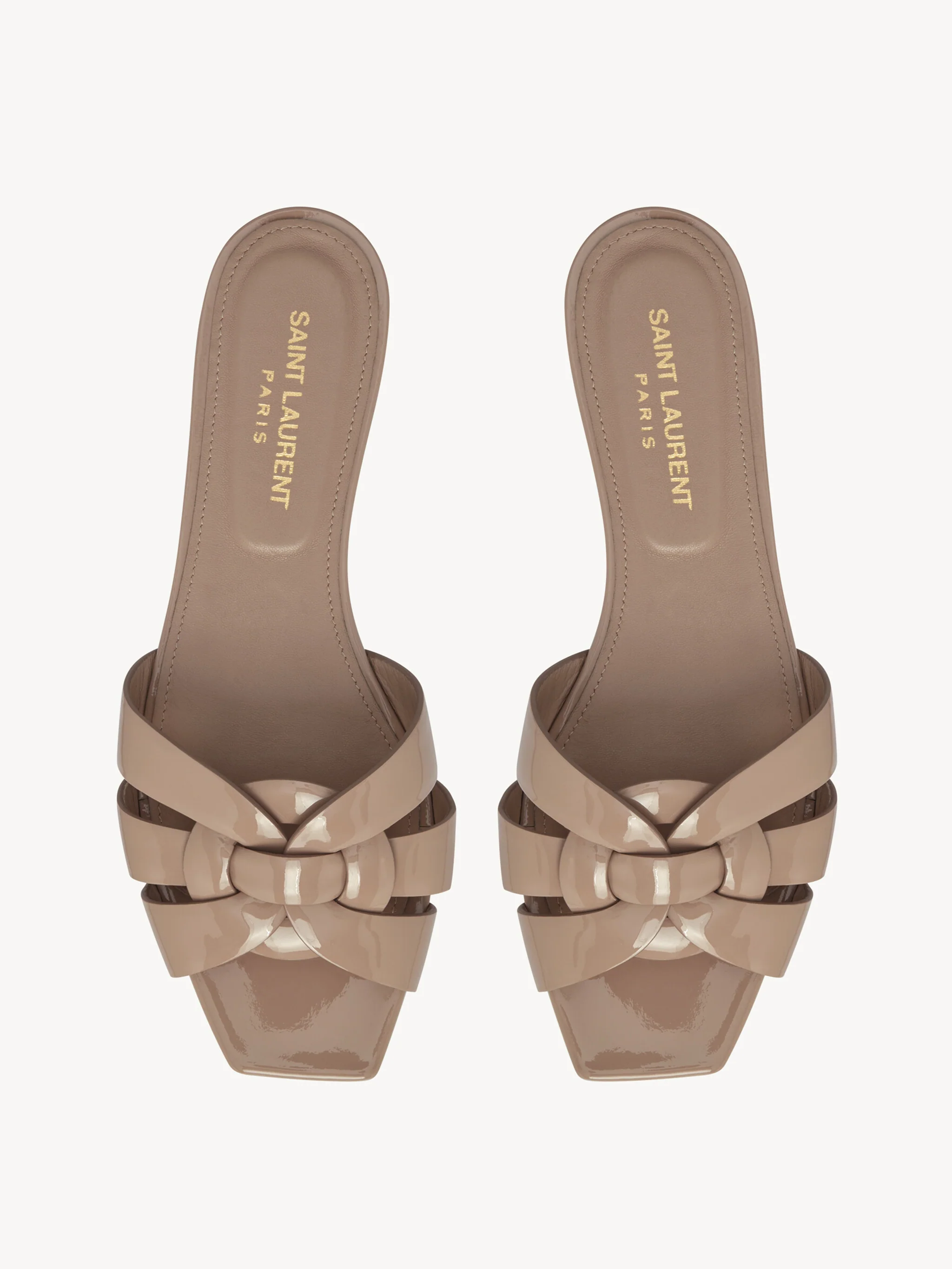 Saint Laurent Mini Intertwining Straps Sandals with Low Heel - Image 2