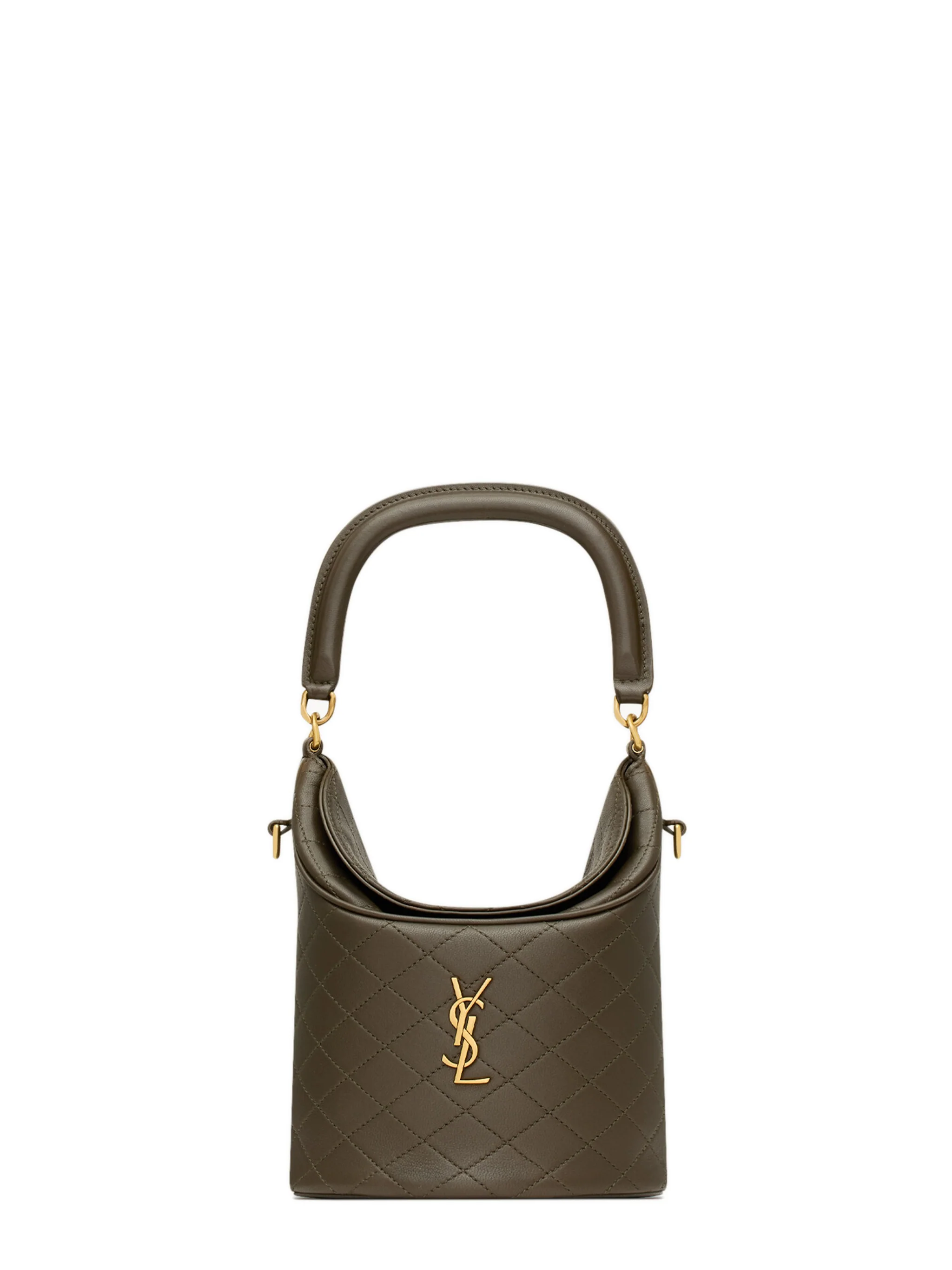 Saint Laurent Mini Leather Bag with Chain Strap - 18 cm x 15 cm - Image 2