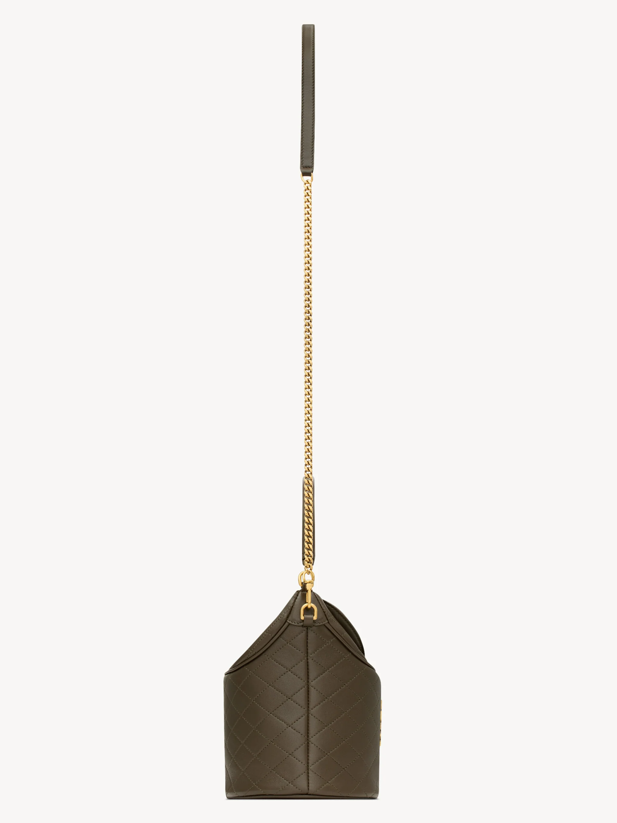 Saint Laurent Mini Leather Bag with Chain Strap - 18 cm x 15 cm - Image 4