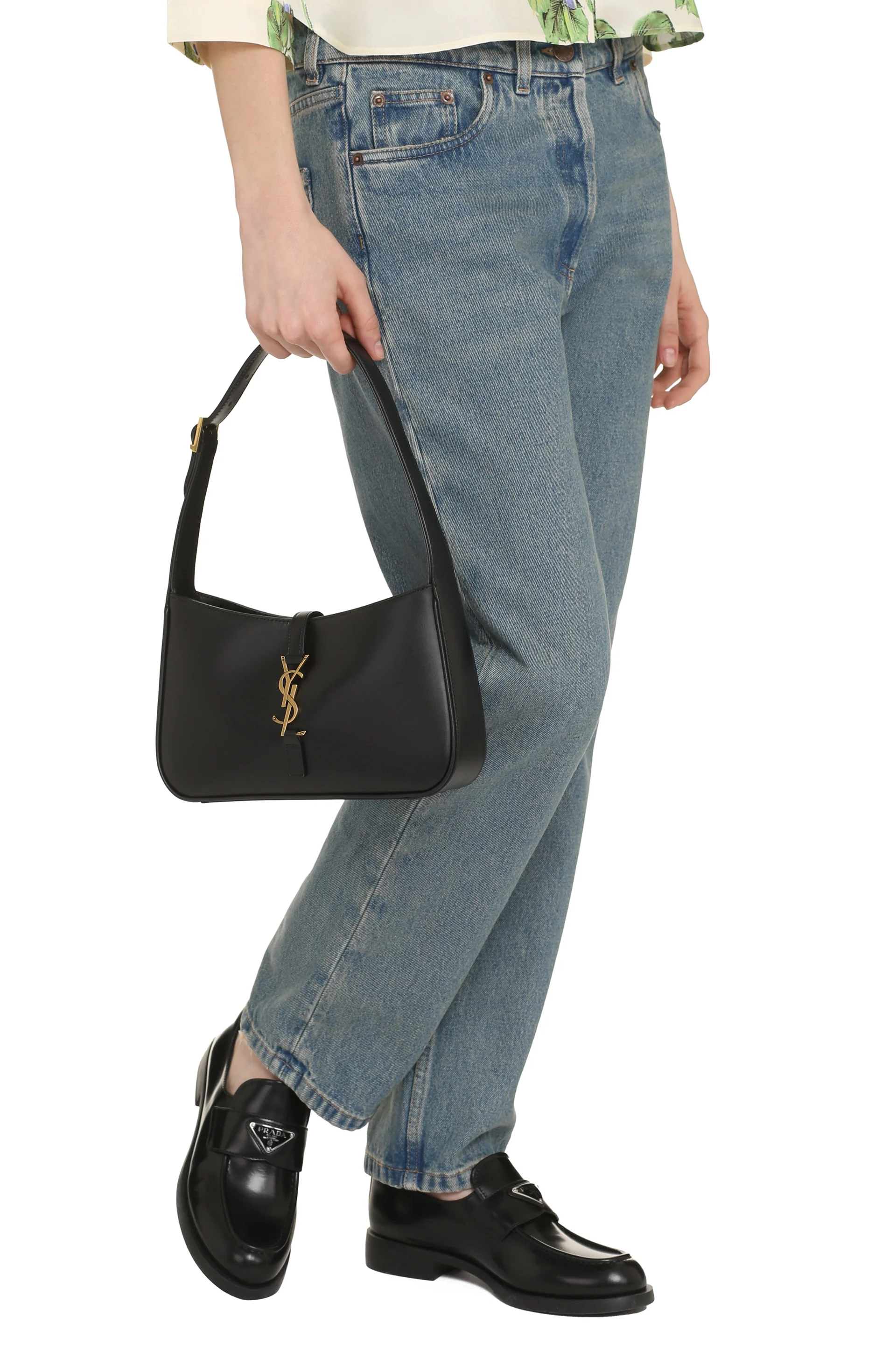 Saint Laurent Mini Leather Shoulder Handbag - Image 6