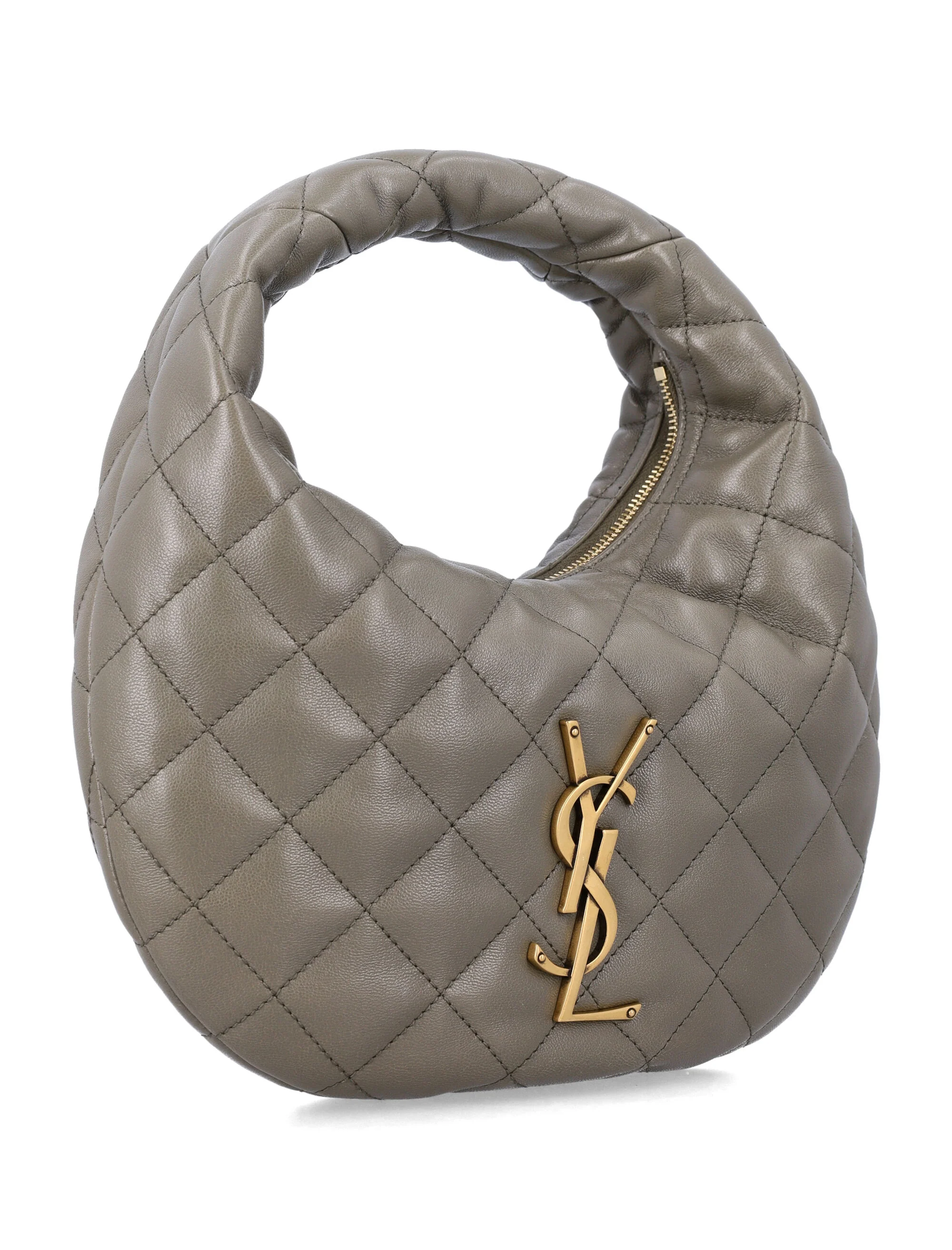 Saint Laurent Mini Quilted Handbag with Signature Emblem - 17 cm x 27 cm - Image 2