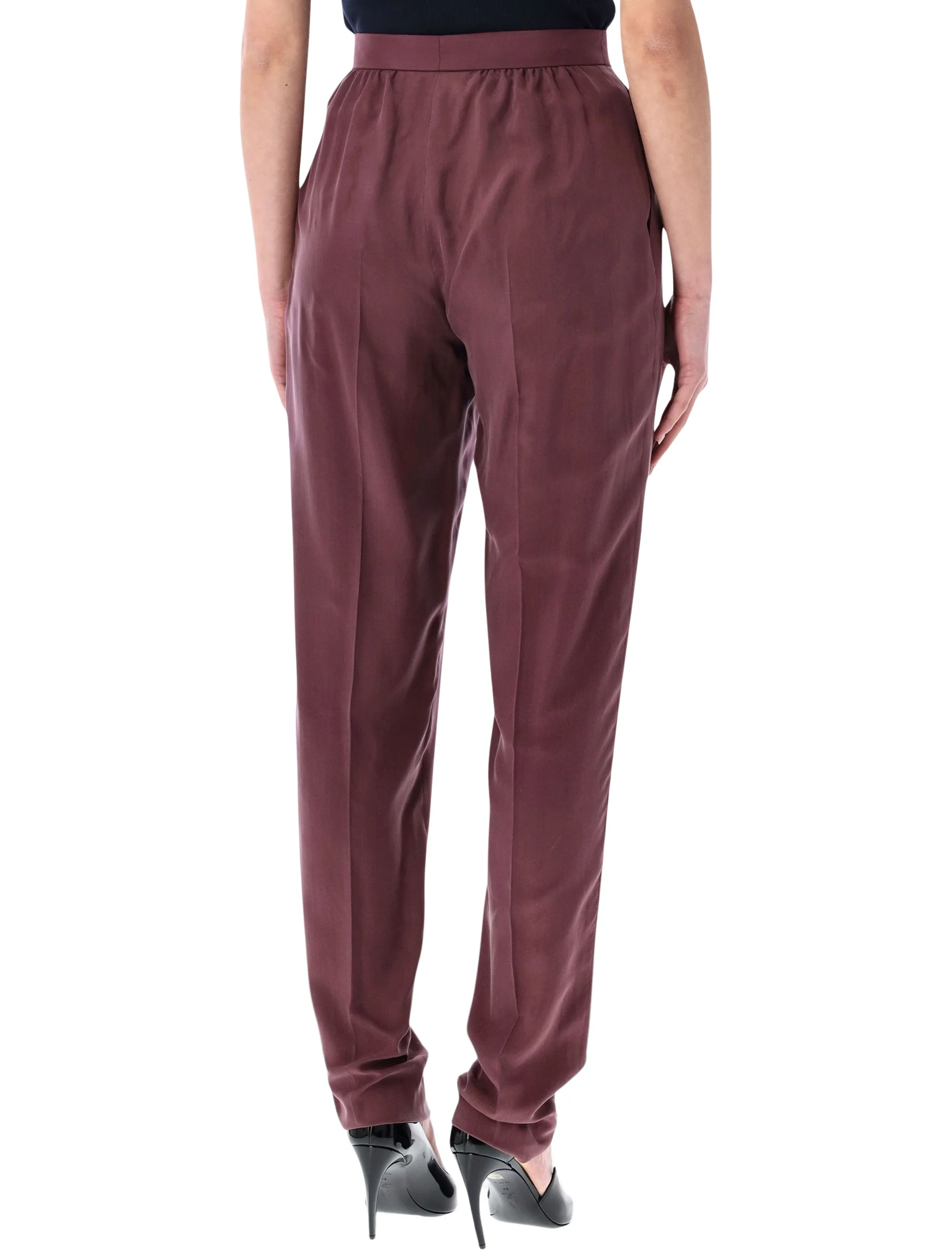 Saint Laurent Pleated Silk-habotai Straight-leg Pants - Image 2