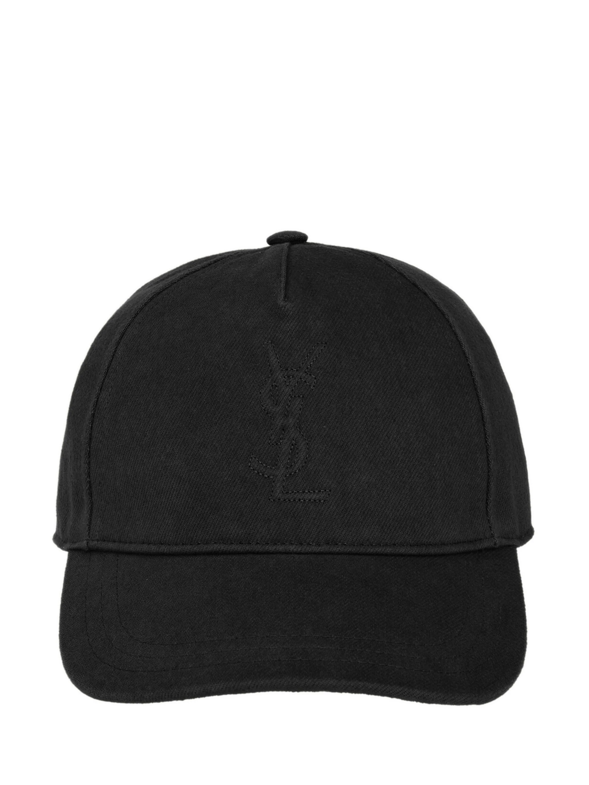 Saint Laurent Quilted Topstitching Adjustable Closure Hat