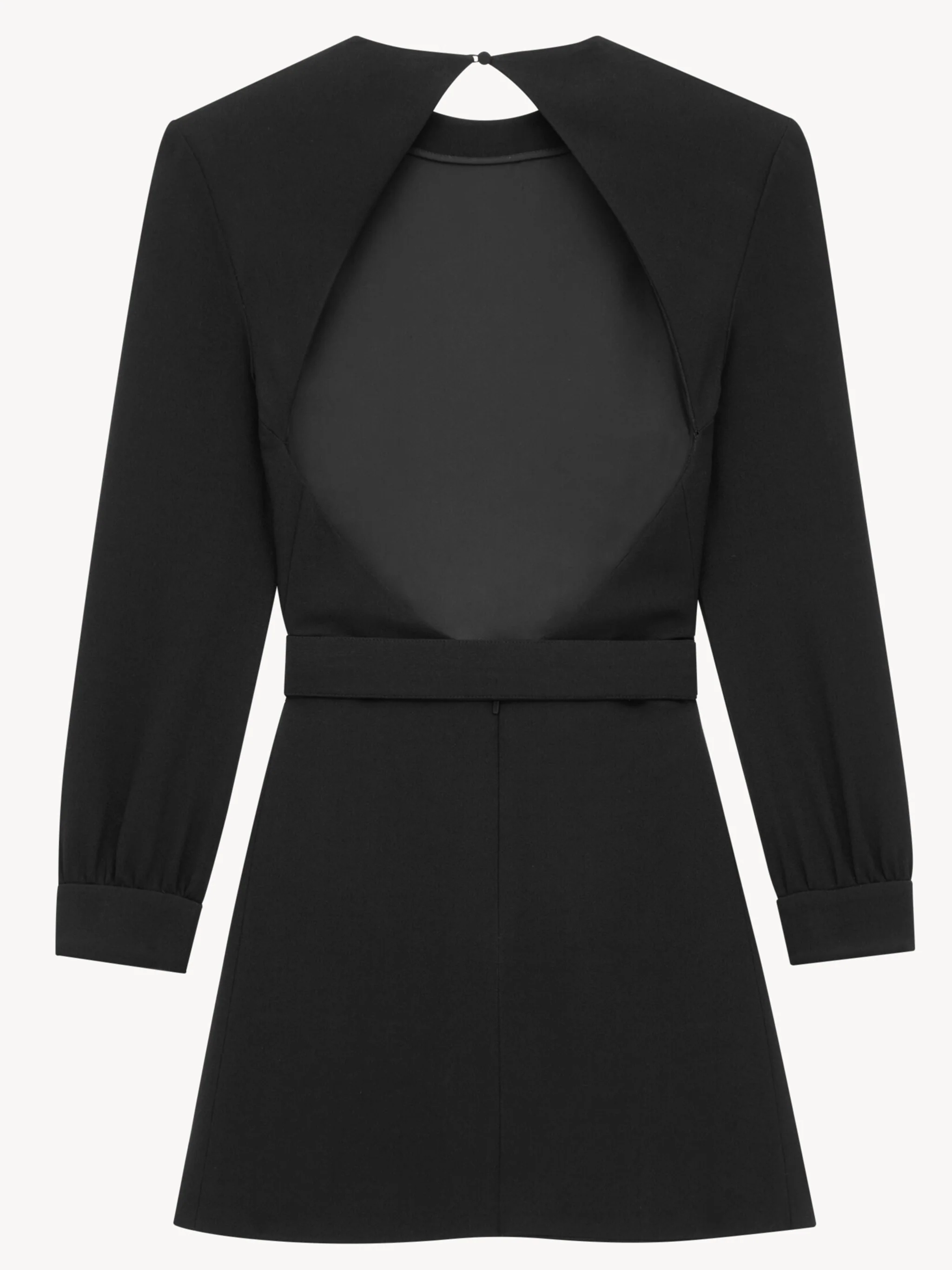 SAINT LAURENT Sablé Mini Dress with Belt - Image 6