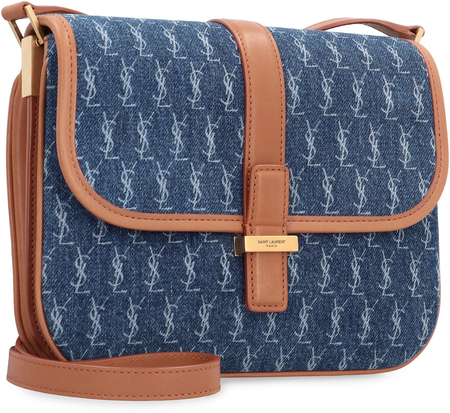 SAINT LAURENT Satchel Fabric Shoulder Bag - Image 3