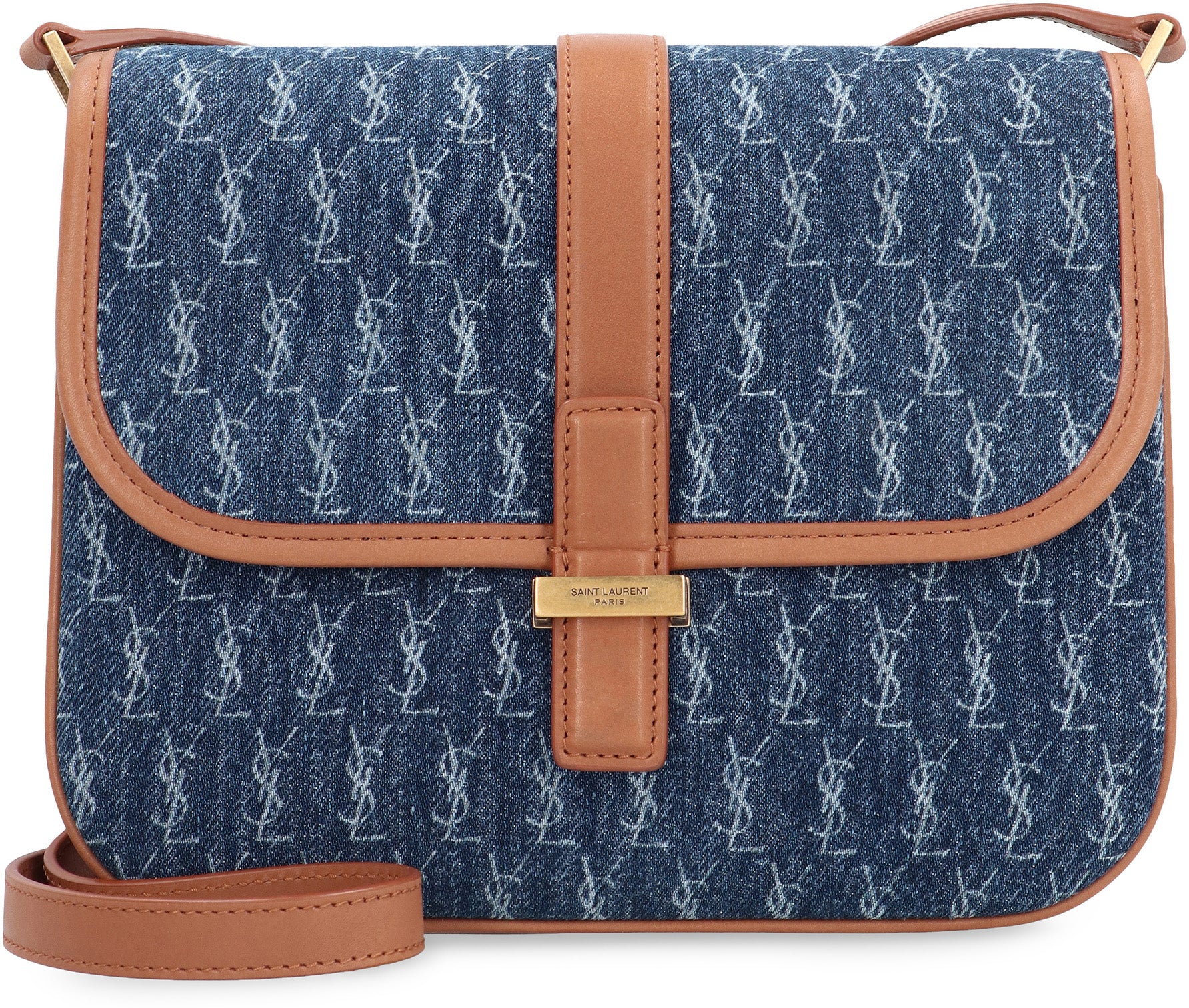 SAINT LAURENT Satchel Fabric Shoulder Bag - Image 7