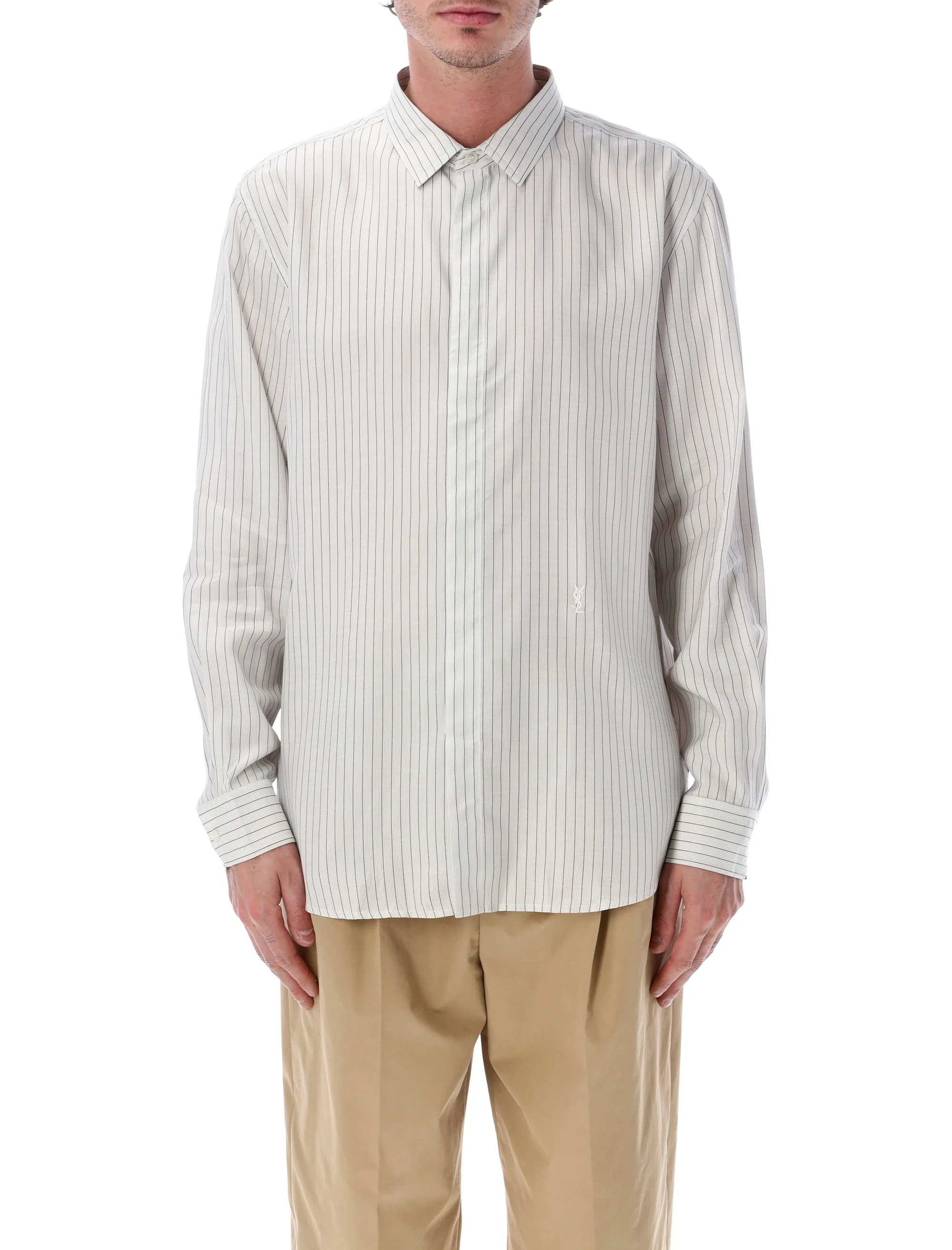 Saint Laurent Slim-Fit Cassandre Shirt - Size 41