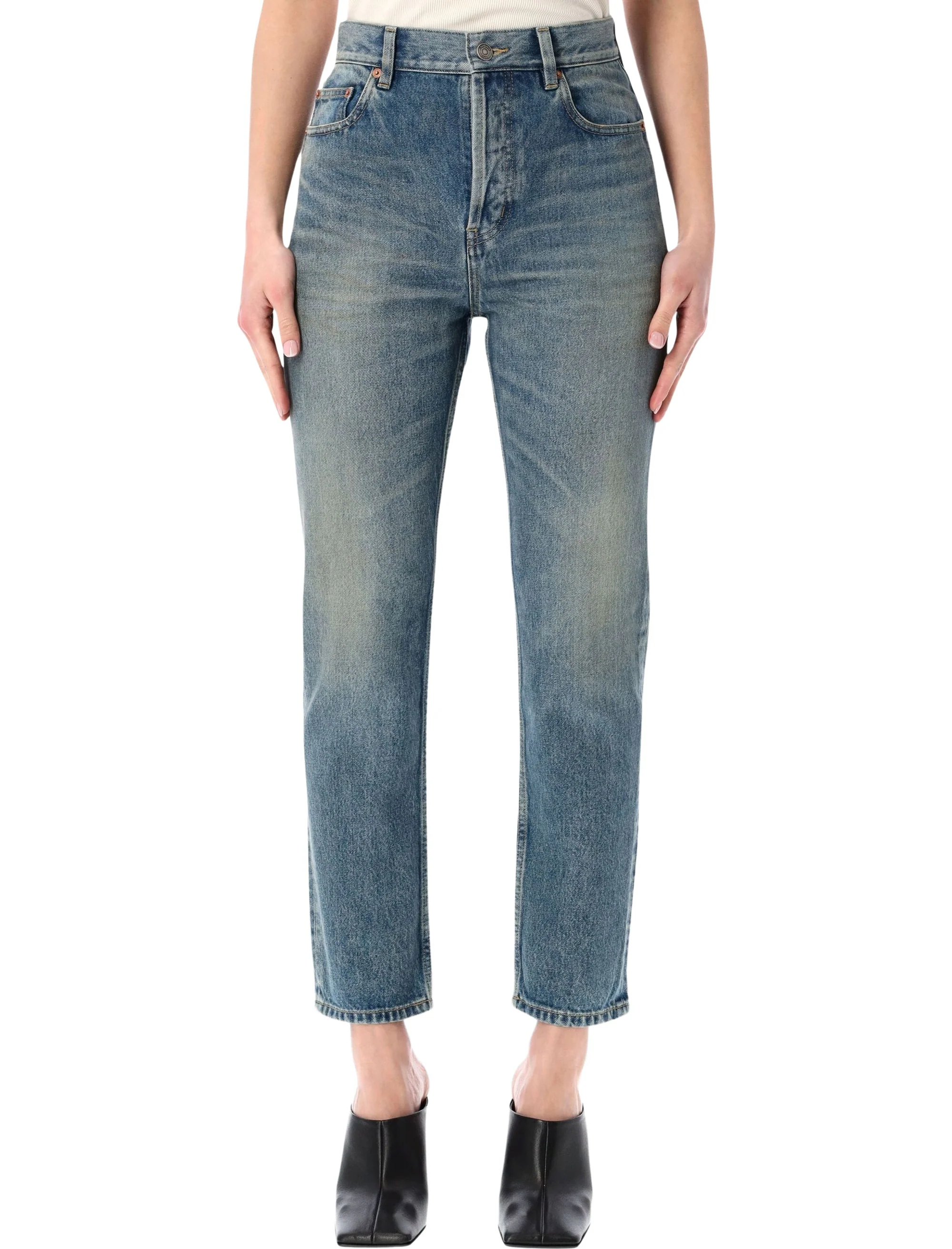 Saint Laurent Slim-Fit Vintage-Inspired High-Waisted Jeans - Size 26