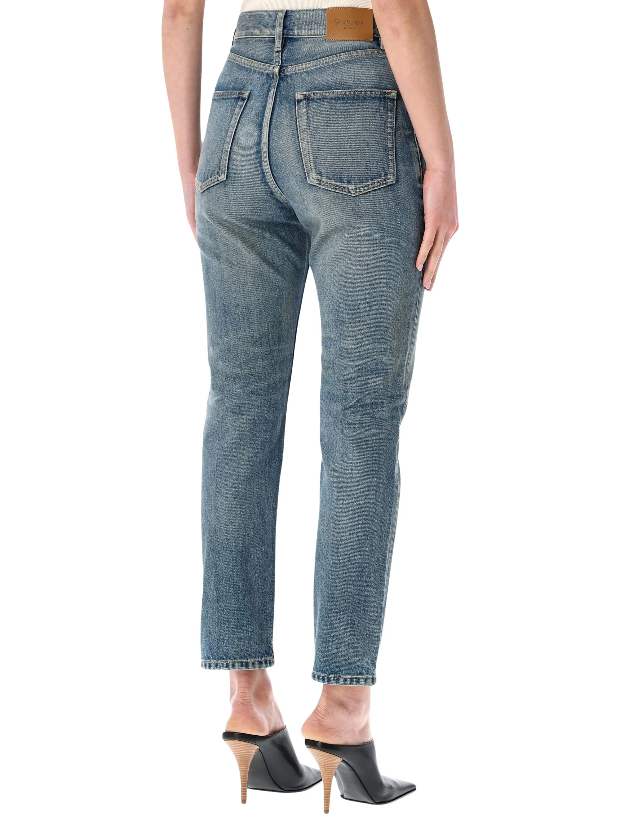 Saint Laurent Slim-Fit Vintage-Inspired High-Waisted Jeans - Size 26 - Image 2
