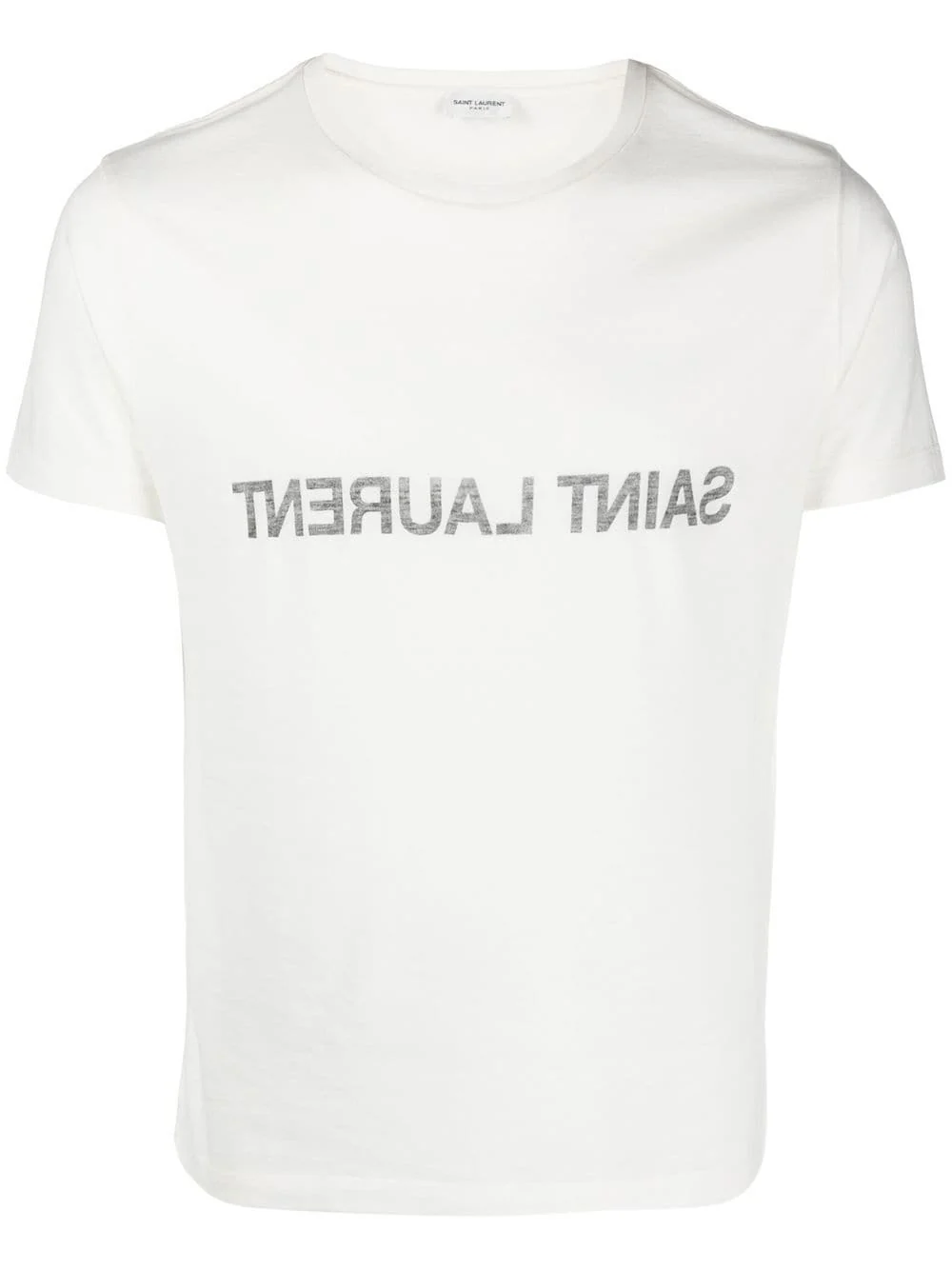 SAINT LAURENT T-shirt in Cotone Stampa Logo Reversed - Image 2