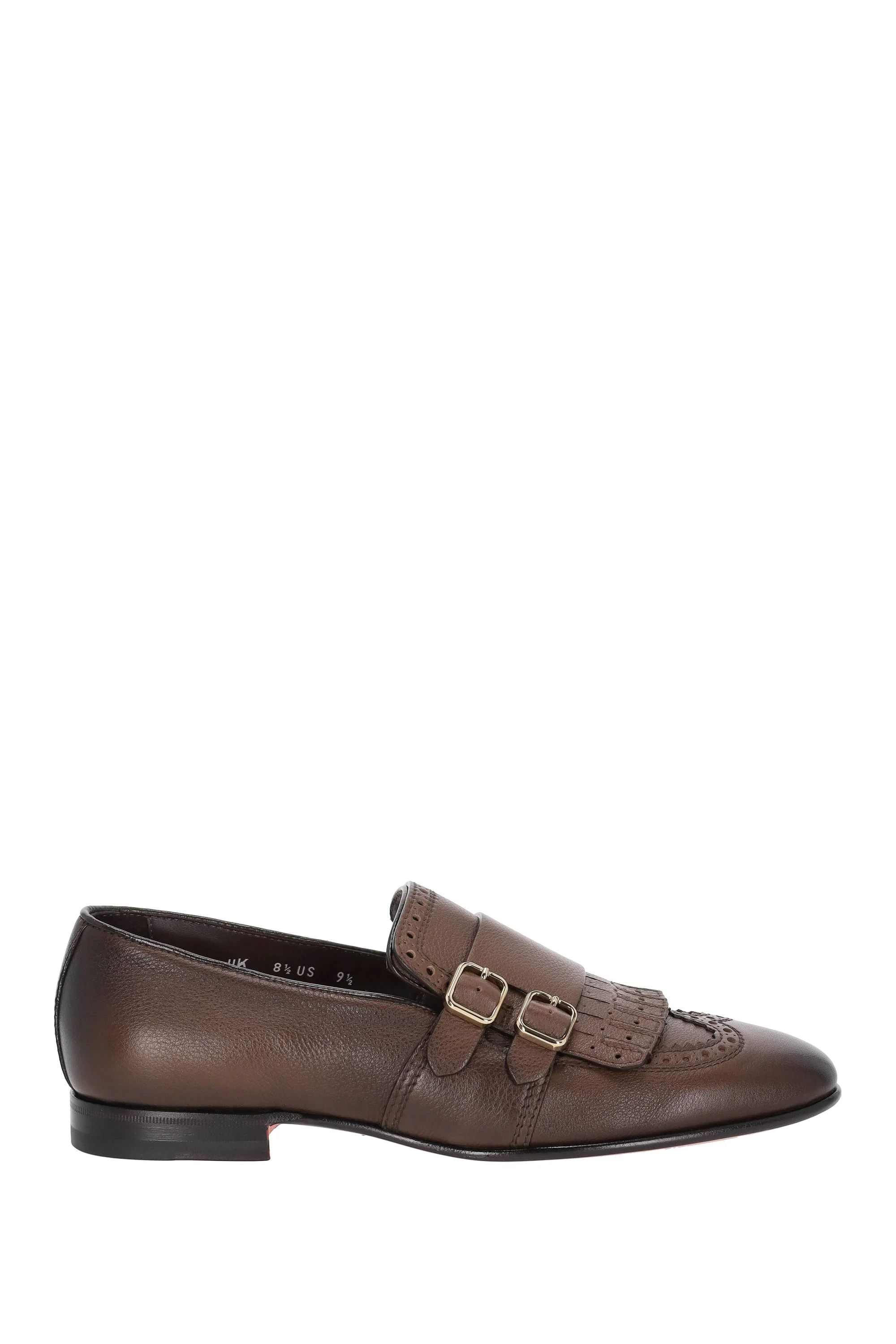 Santoni Classic Leather Flat Shoes for Men