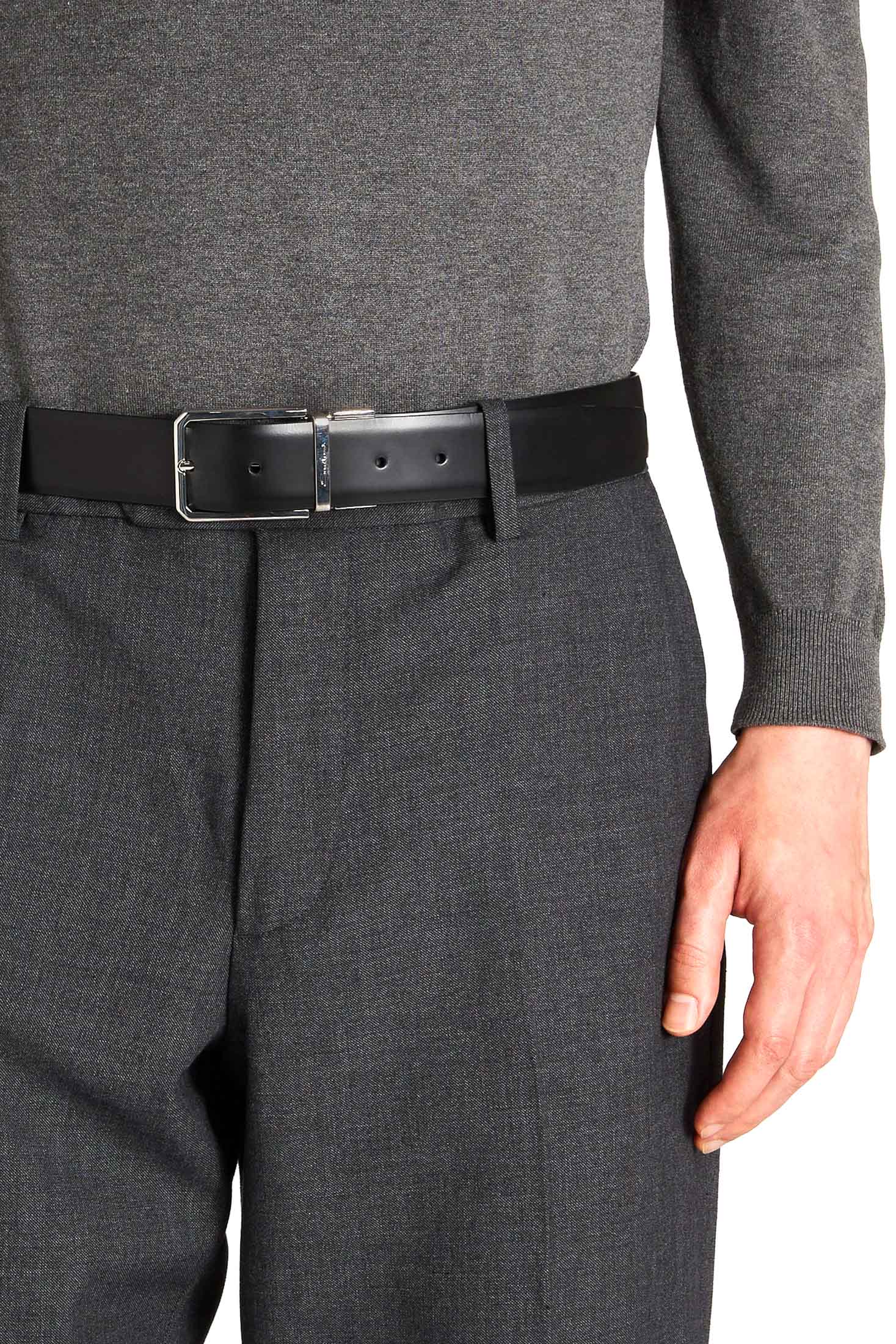 Santoni Elegant Leather Belt for Men - Image 4