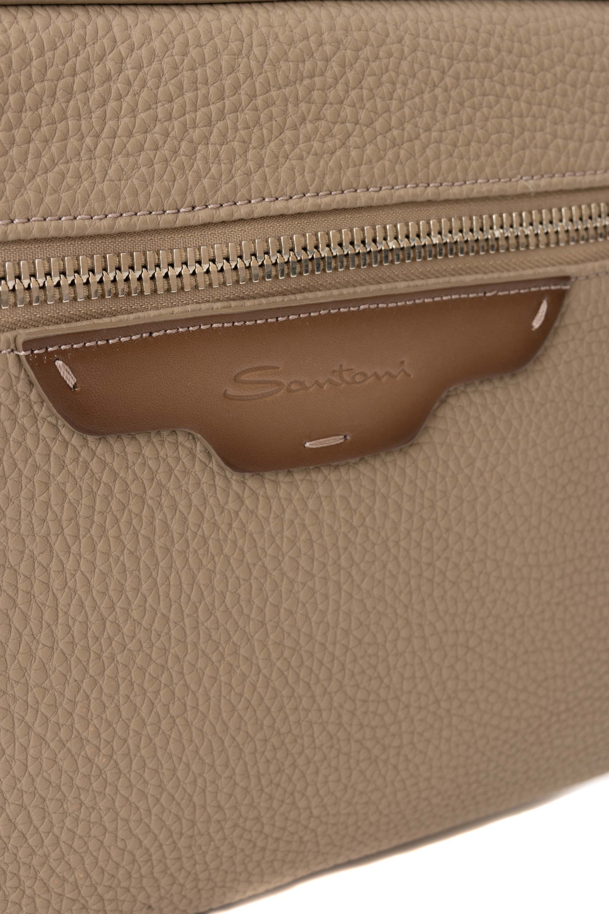 Santoni Elegant Mini Leather Bag for Men - Image 6