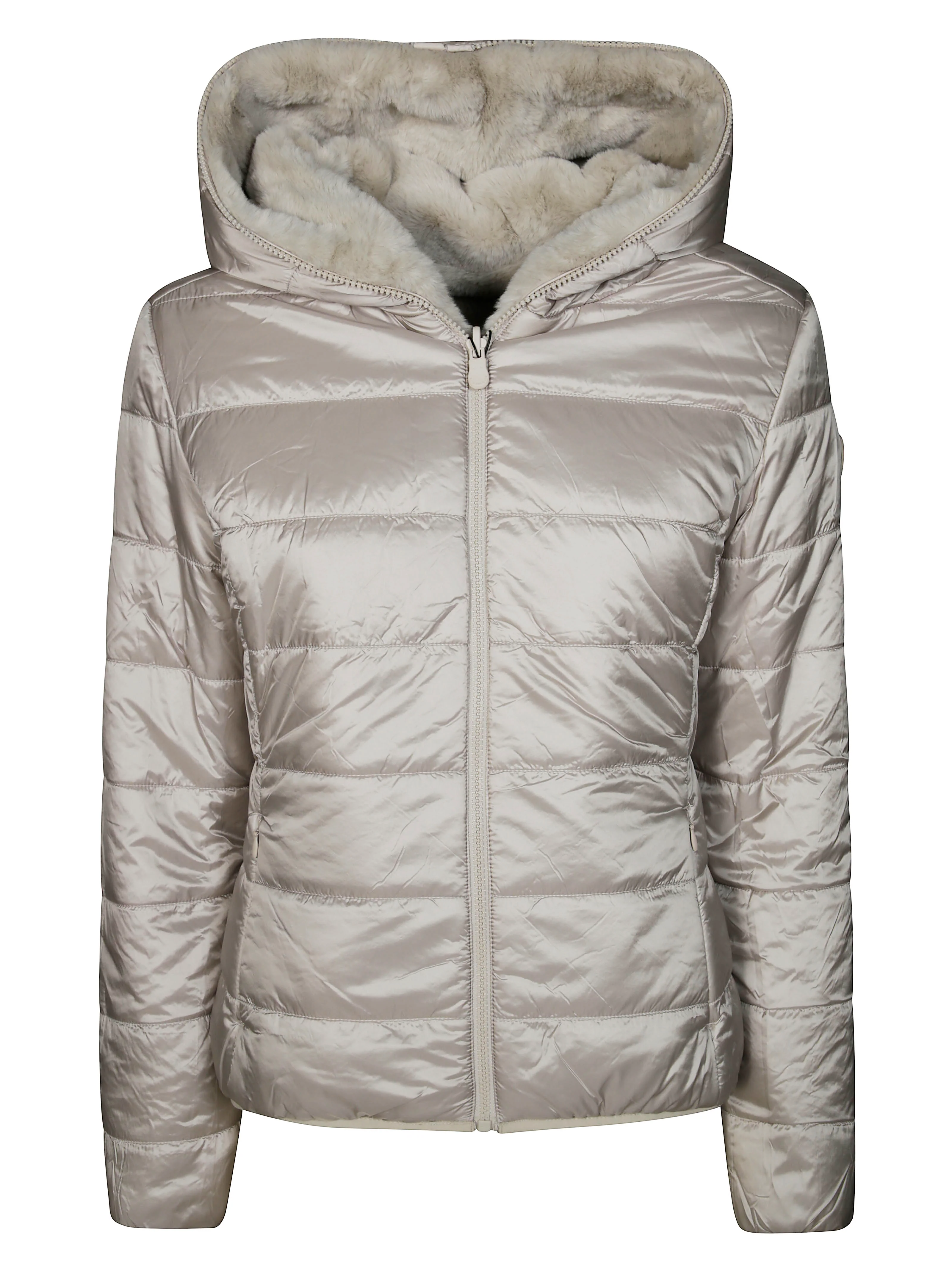 Save The Duck Reversible Eco Fur Hooded Jacket for Women - Image 4