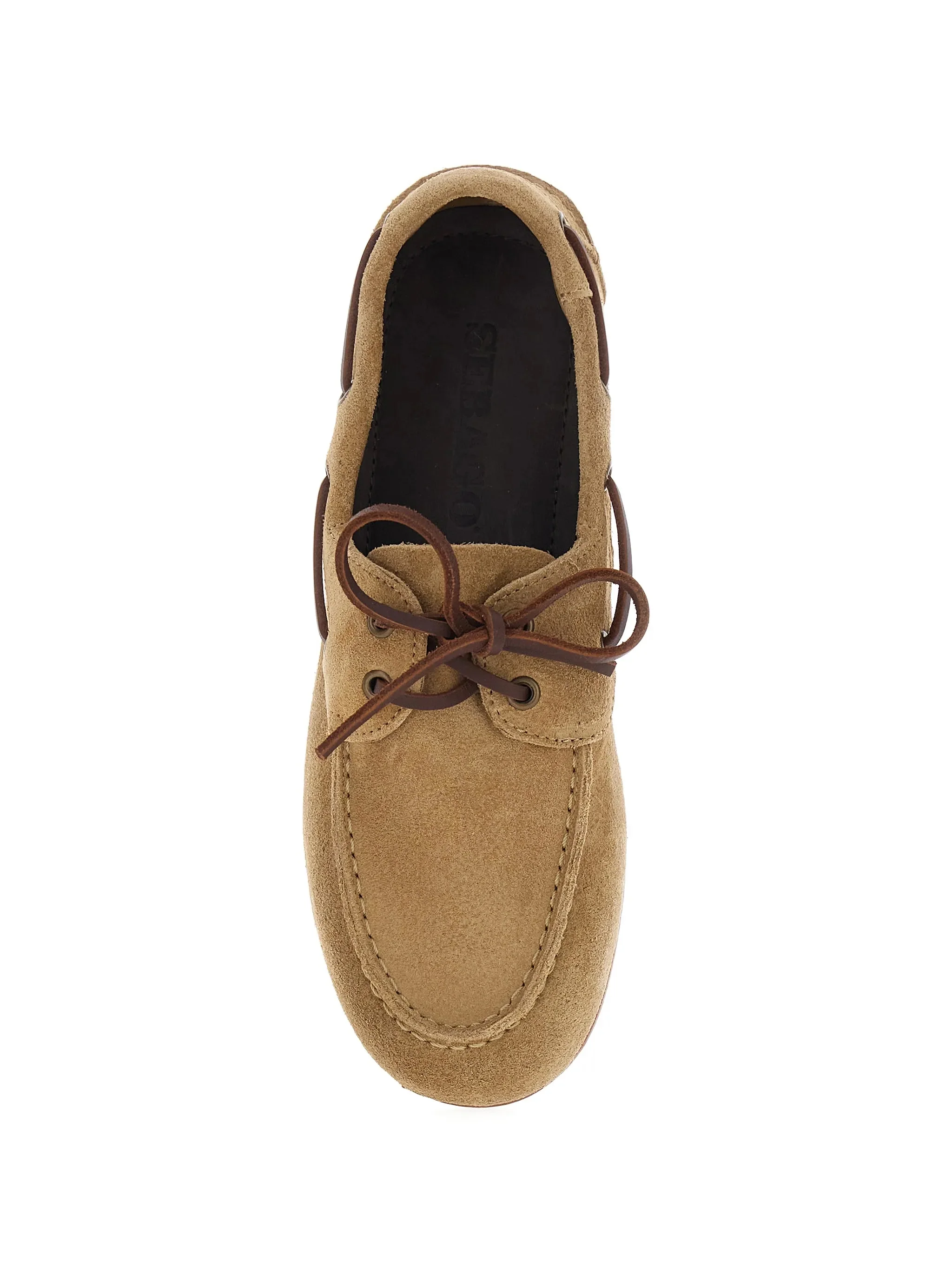 Sebago Suede Boat Loafer with Leather Laces and Classic Sole - Image 3