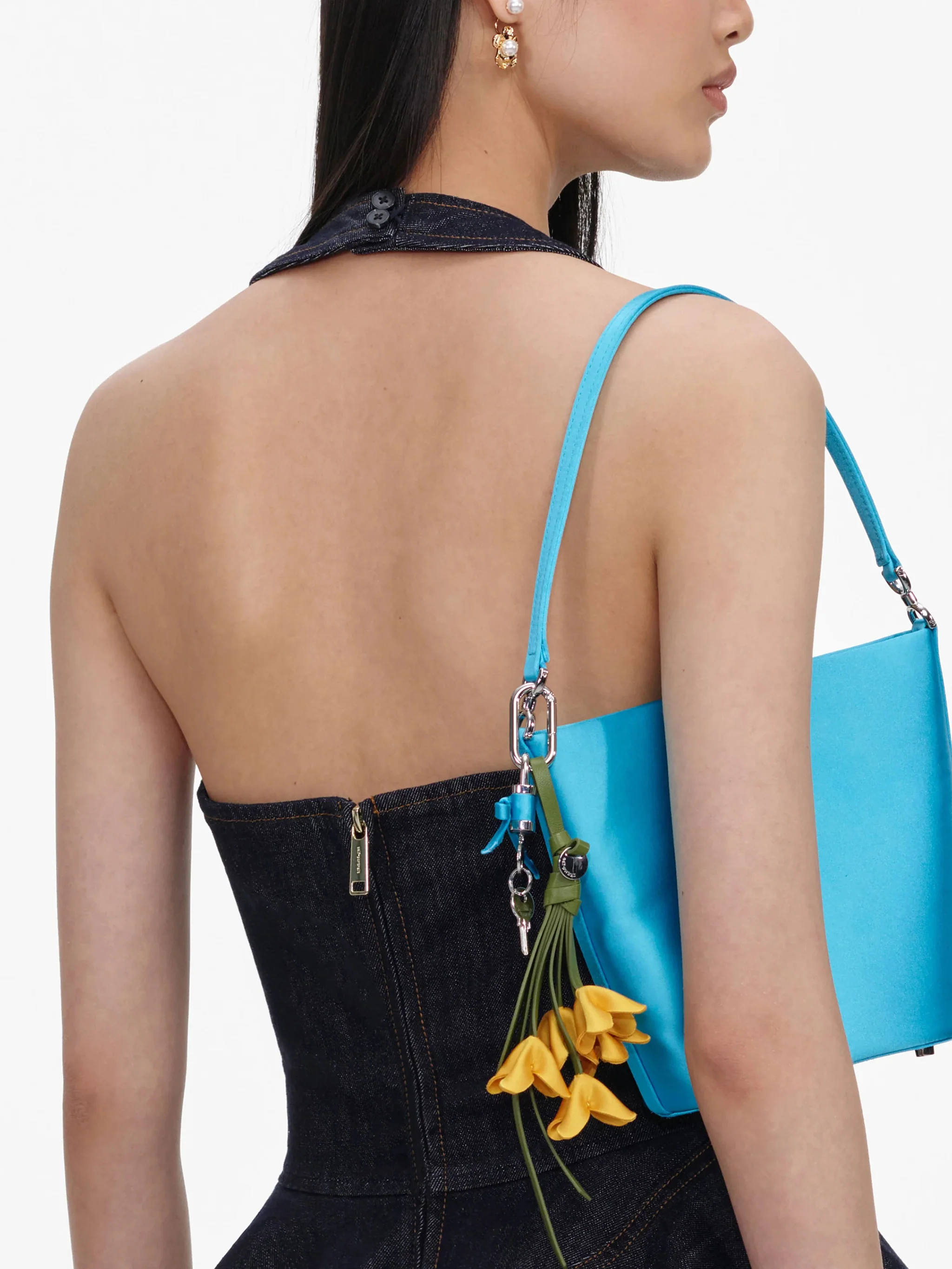 Self-portrait Backless Mini Skater Dress with Exposed Zip Closure - Size UK 6 - Image 5