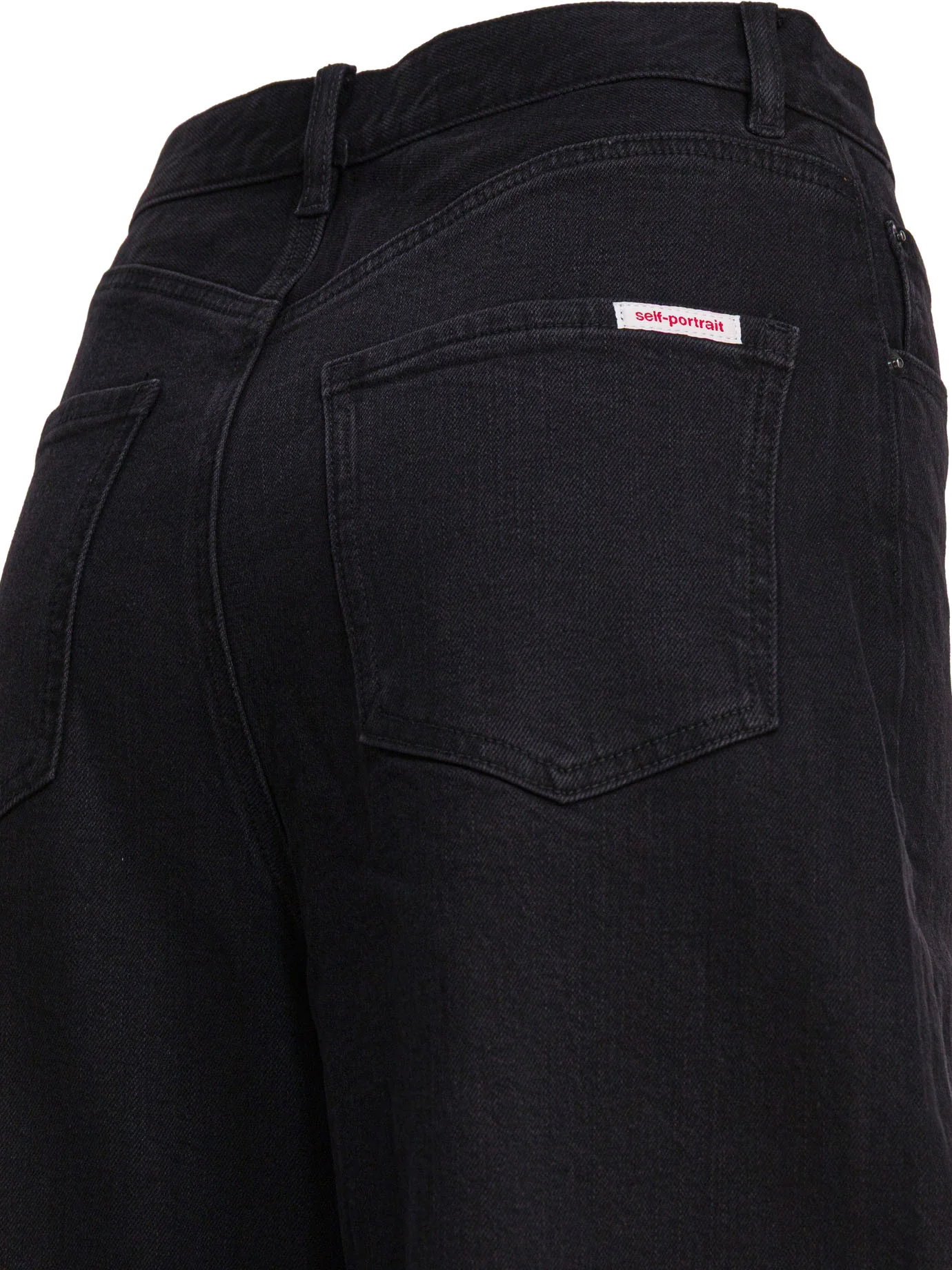 SELF-PORTRAIT Barrel Leg Jeans - Image 4