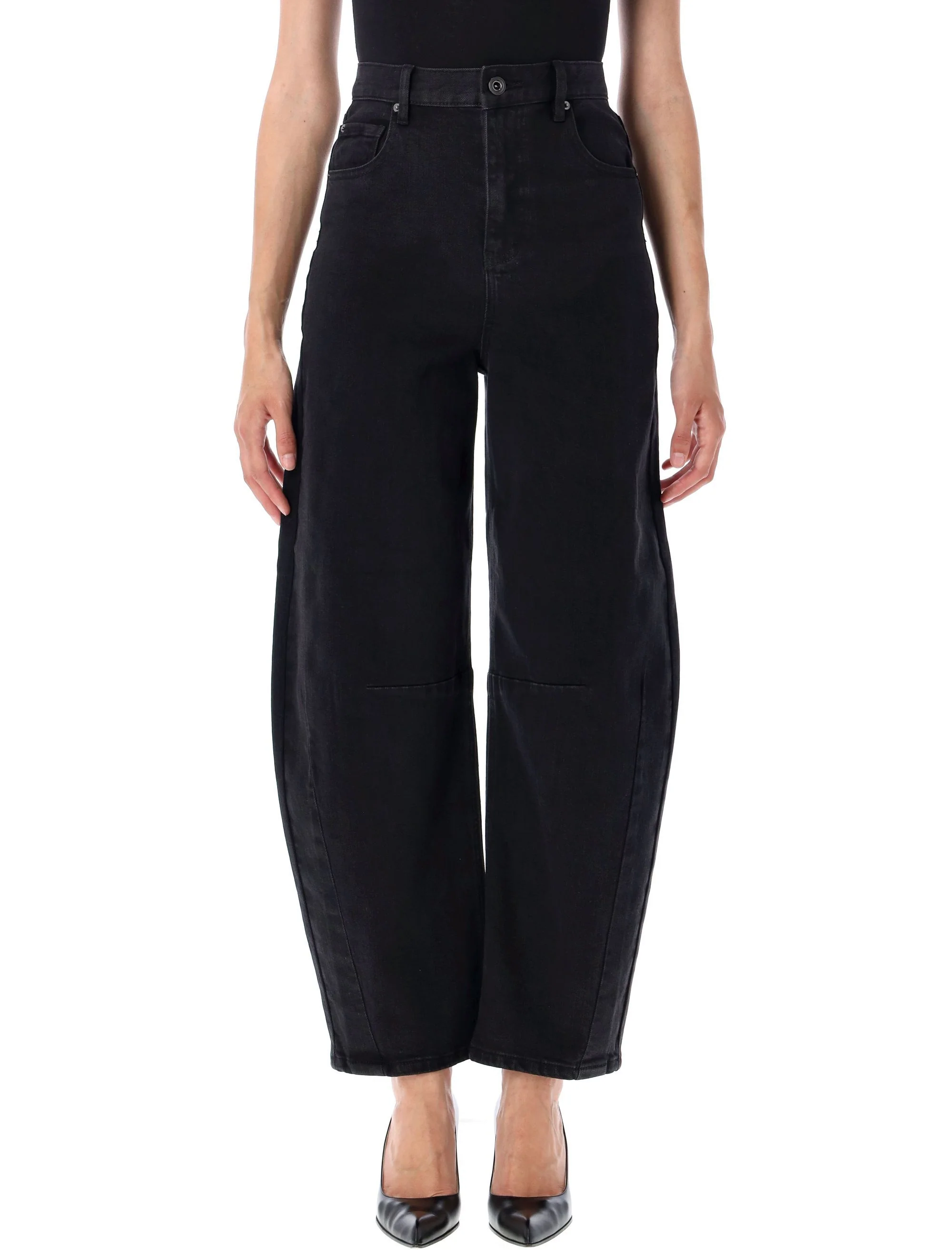 SELF-PORTRAIT Barrel Leg Jeans - Image 5