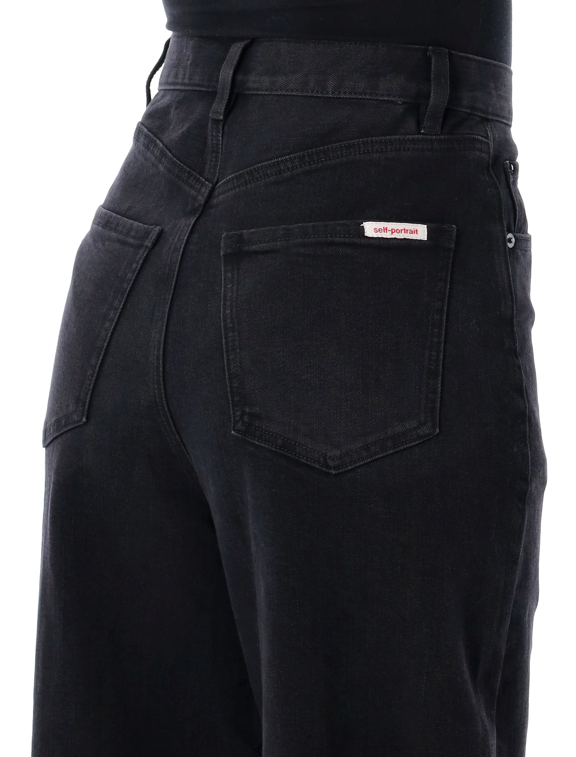 SELF-PORTRAIT Barrel Leg Jeans - Image 7