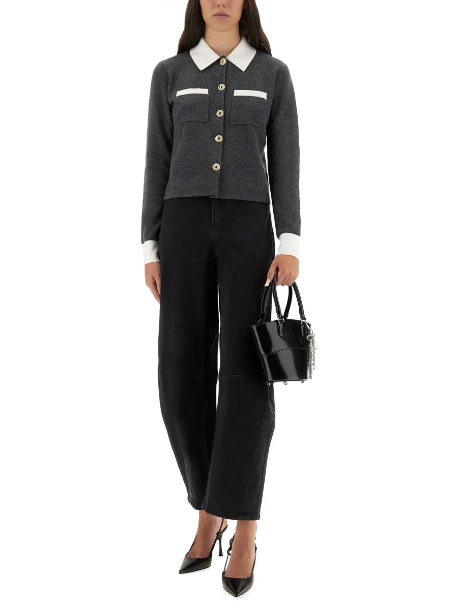SELF-PORTRAIT Barrel Leg Jeans - Image 2