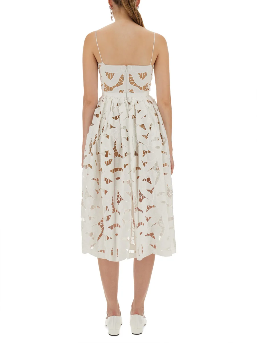 SELF-PORTRAIT Bow Embroidered Midi Dress - Image 3