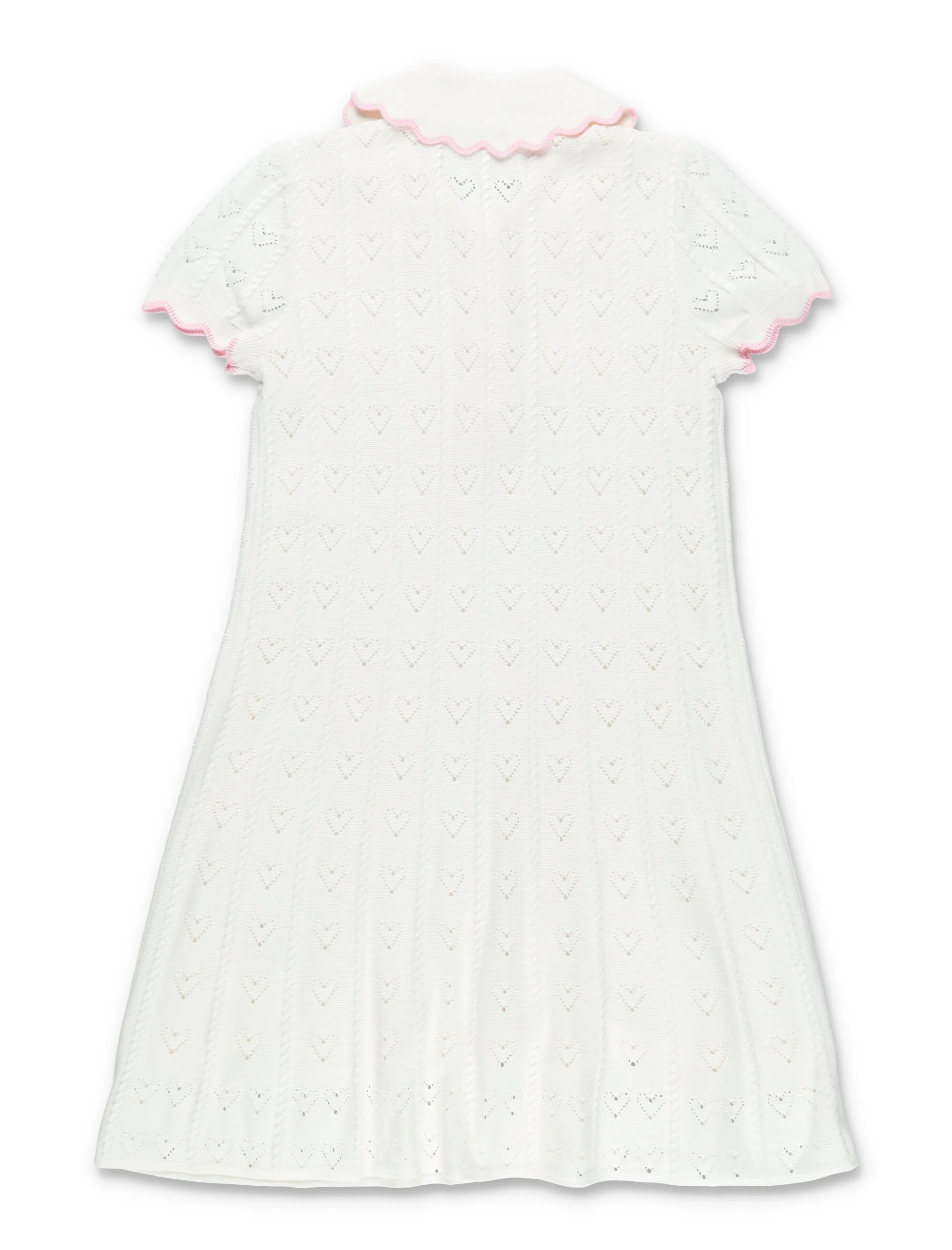 Self-portrait Charming Pointelle Knit Mini Dress for Girls - Image 3