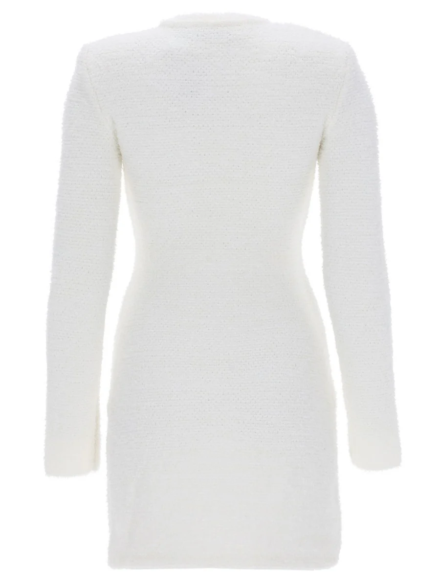 SELF-PORTRAIT Crystal Trim Knit Mini Dress - Image 2