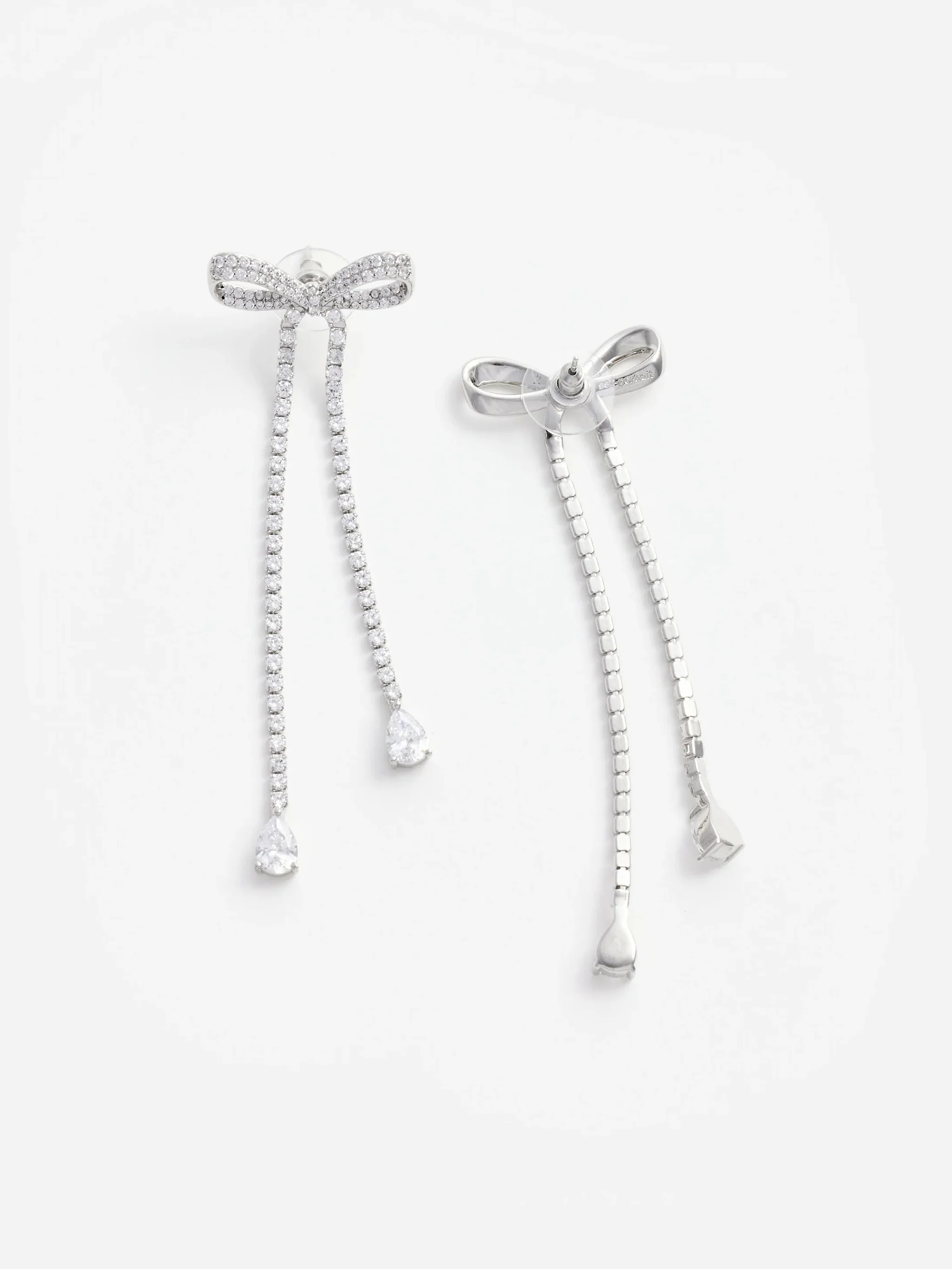 Self-portrait Dangling Crystal Embellished Earrings - Image 3